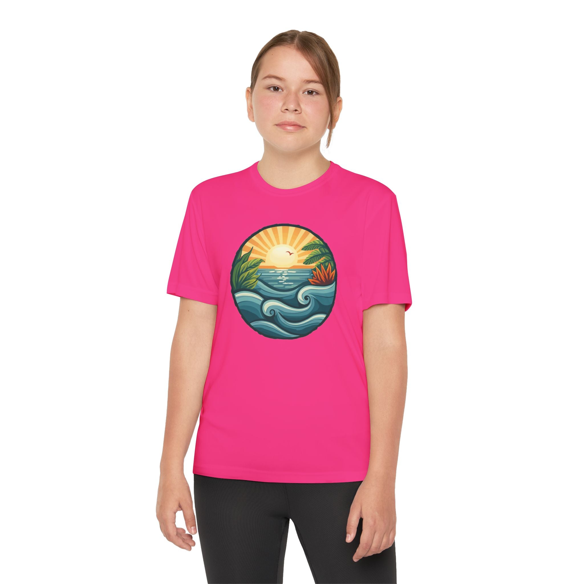 Beach Shirt Youth Competitor Tee, Kids Surf Tee, Summer Vacation Top, Ocean Lover T-Shirt, Coastal Clothing