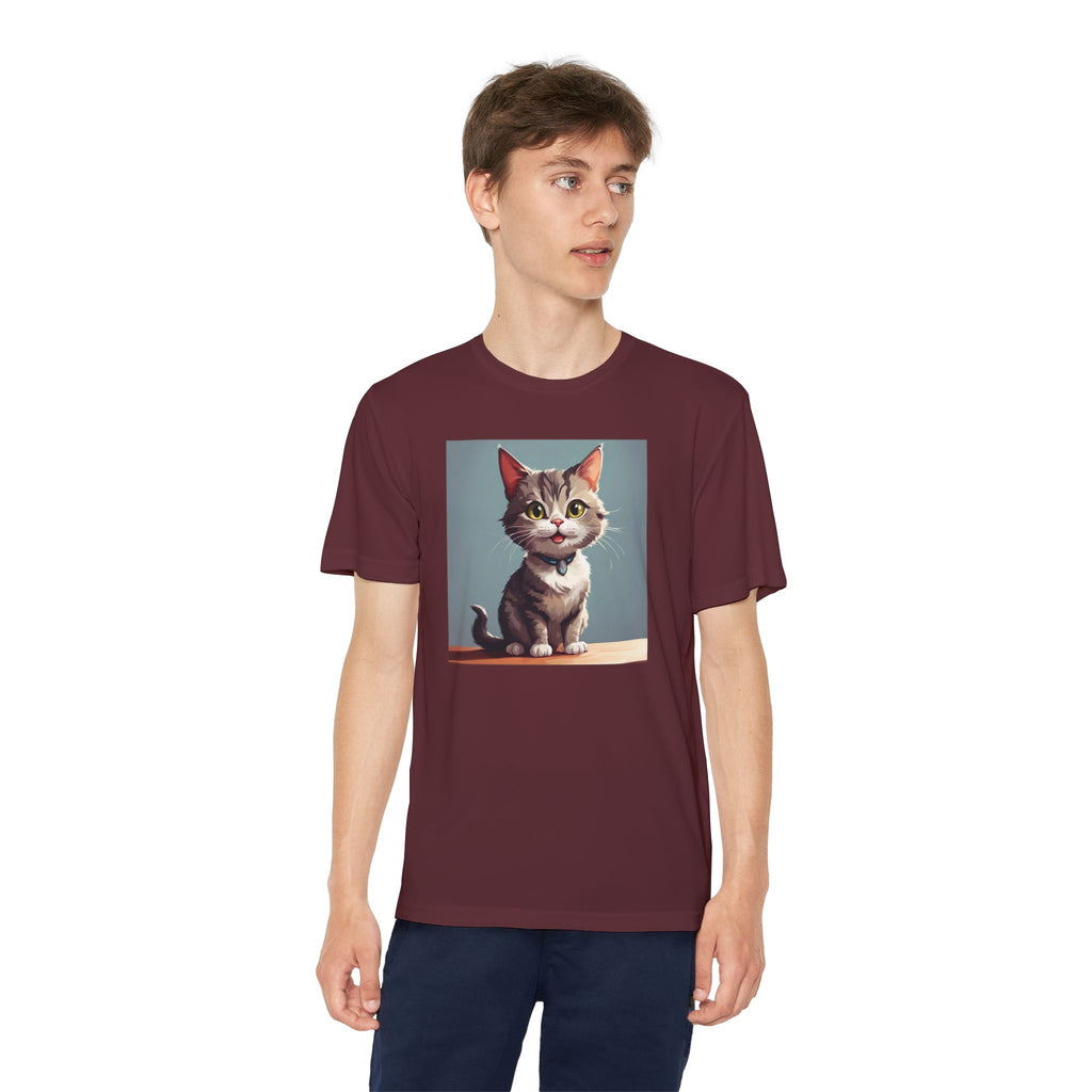 Youth Tee, Cute Kitten Graphic Shirt for Kids, Cat Lover Gift, Animal Theme Top, Children's Clothing, Feline Print Apparel
