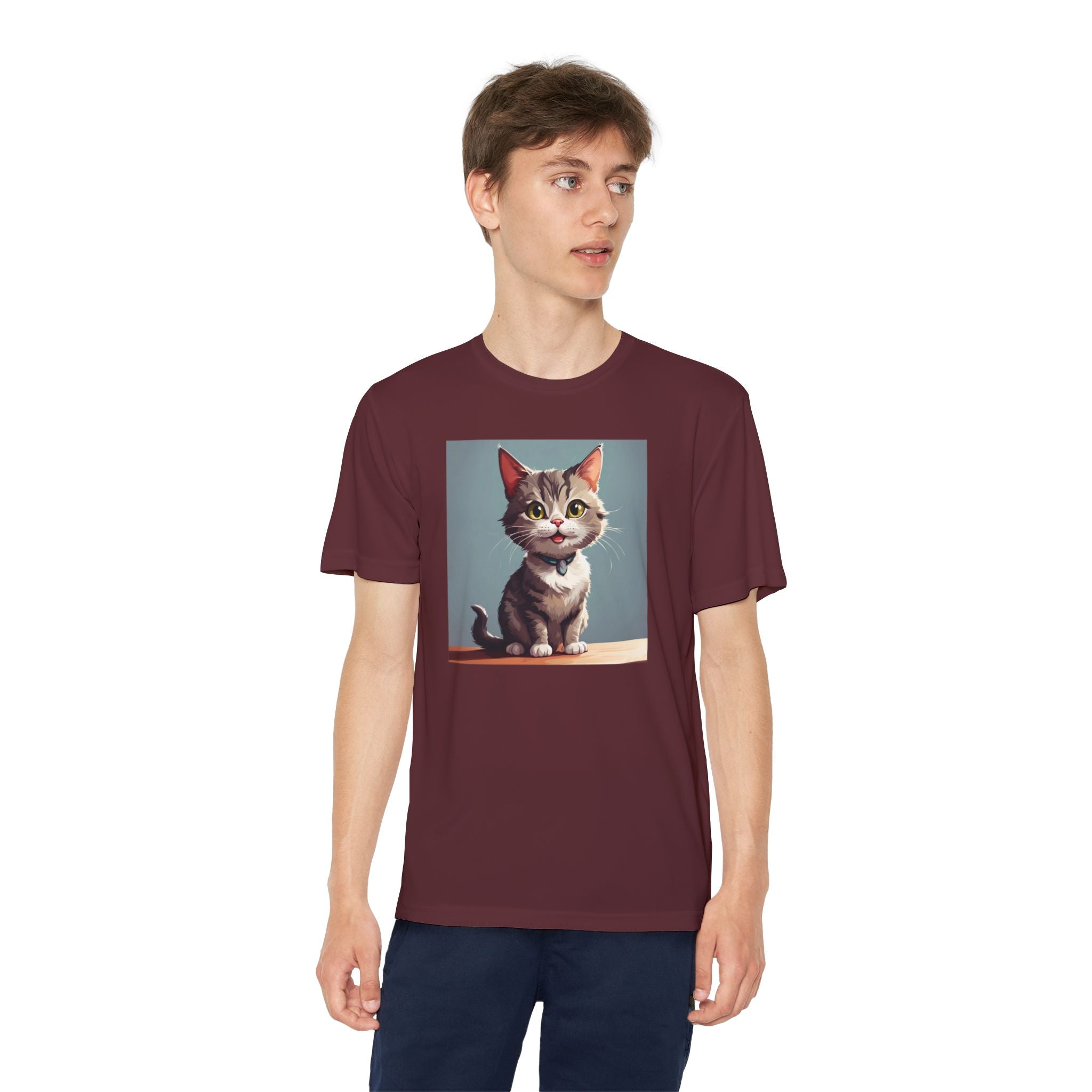 Youth Tee, Cute Kitten Graphic Shirt for Kids, Cat Lover Gift, Animal Theme Top, Children's Clothing, Feline Print Apparel