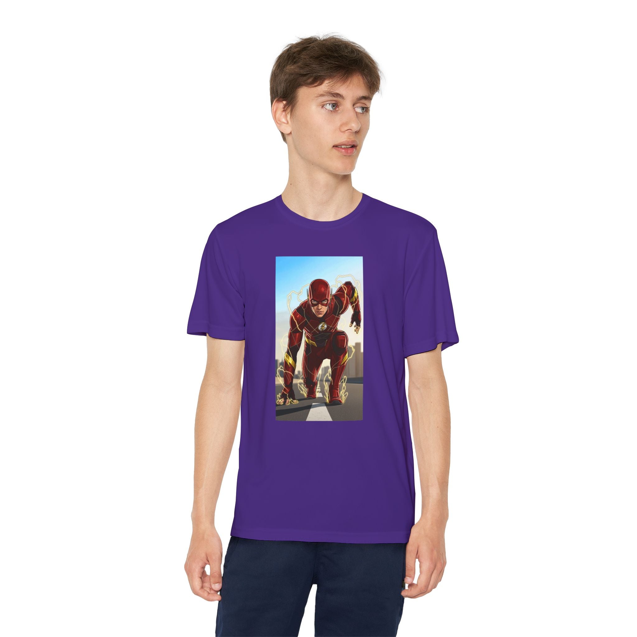 The Flash Superhero Marvel Youth T-Shirt, Kid's Superhero Tee, Children's Graphic Shirt, Comic Book Character Top, Kids Costume Apparel