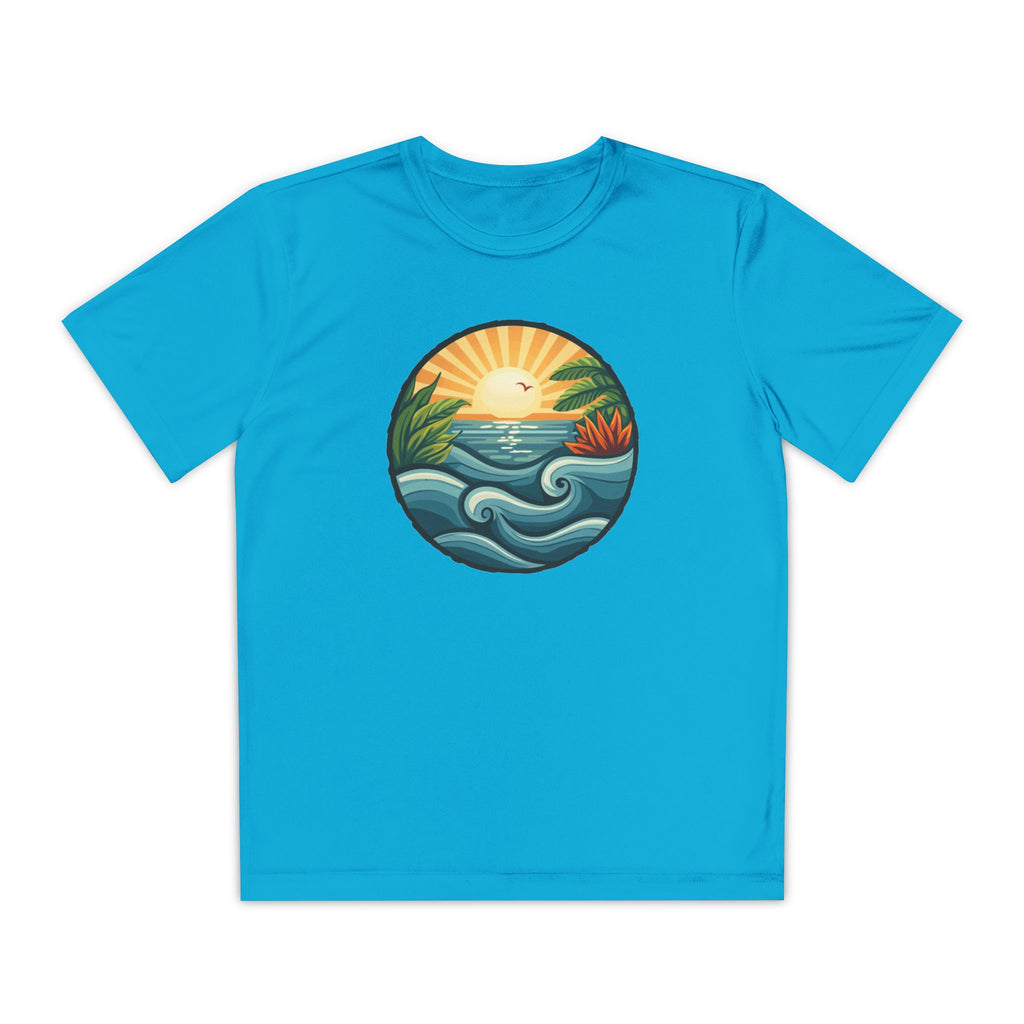Beach Shirt Youth Competitor Tee, Kids Surf Tee, Summer Vacation Top, Ocean Lover T-Shirt, Coastal Clothing