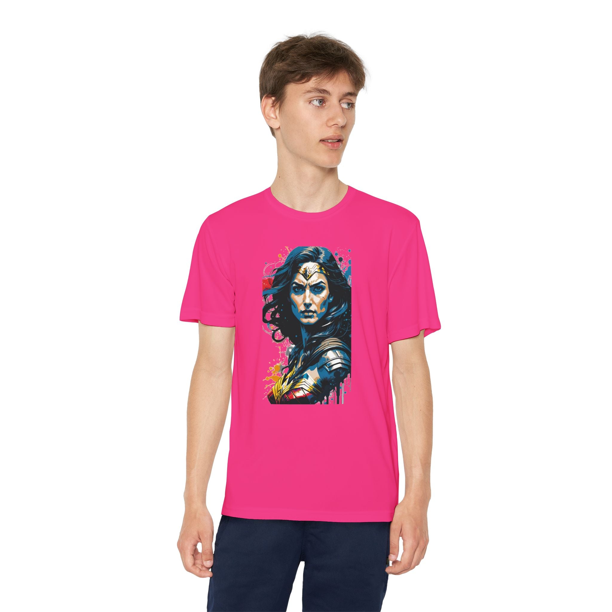 Superhero Youth T-Shirt Sports Graphic Tee, Cool Athletic Shirt for Kids