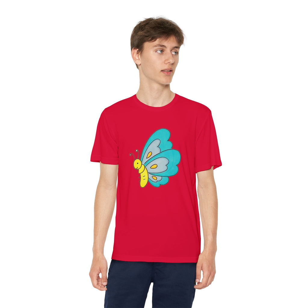 Butterffy Youth T-Shirt Sports Graphic Tee, Cool Athletic Shirt for Kids, Perfect for Sports Events, Team Spirit