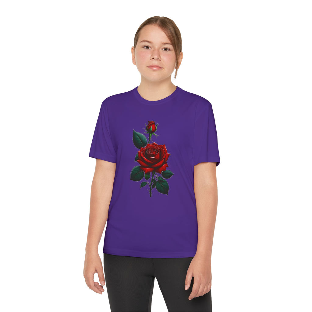 Flower Youth Tshirt, Girls Floral Tee, Kids Spring Shirt, Children's Botanical Top, Teen Blossom T-Shirt