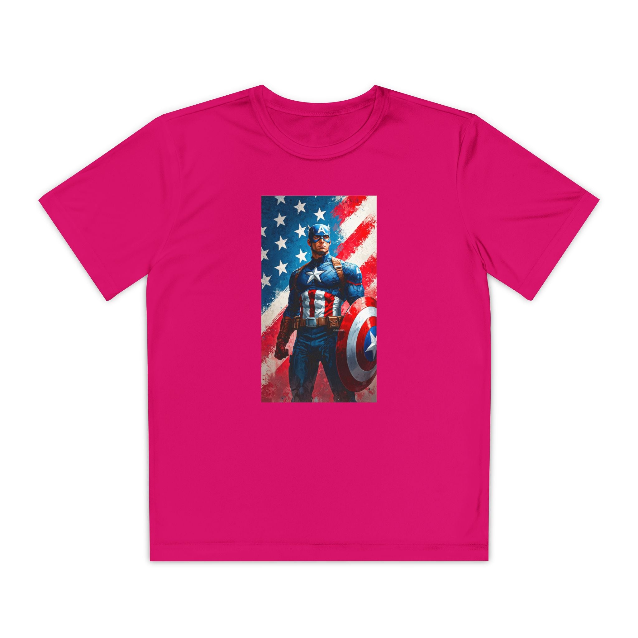 Captain America Superhero Marvel Patriotic, Kids Graphic T-Shirt, Boys Hero Top, Girls Comic Book Clothing, Birthday