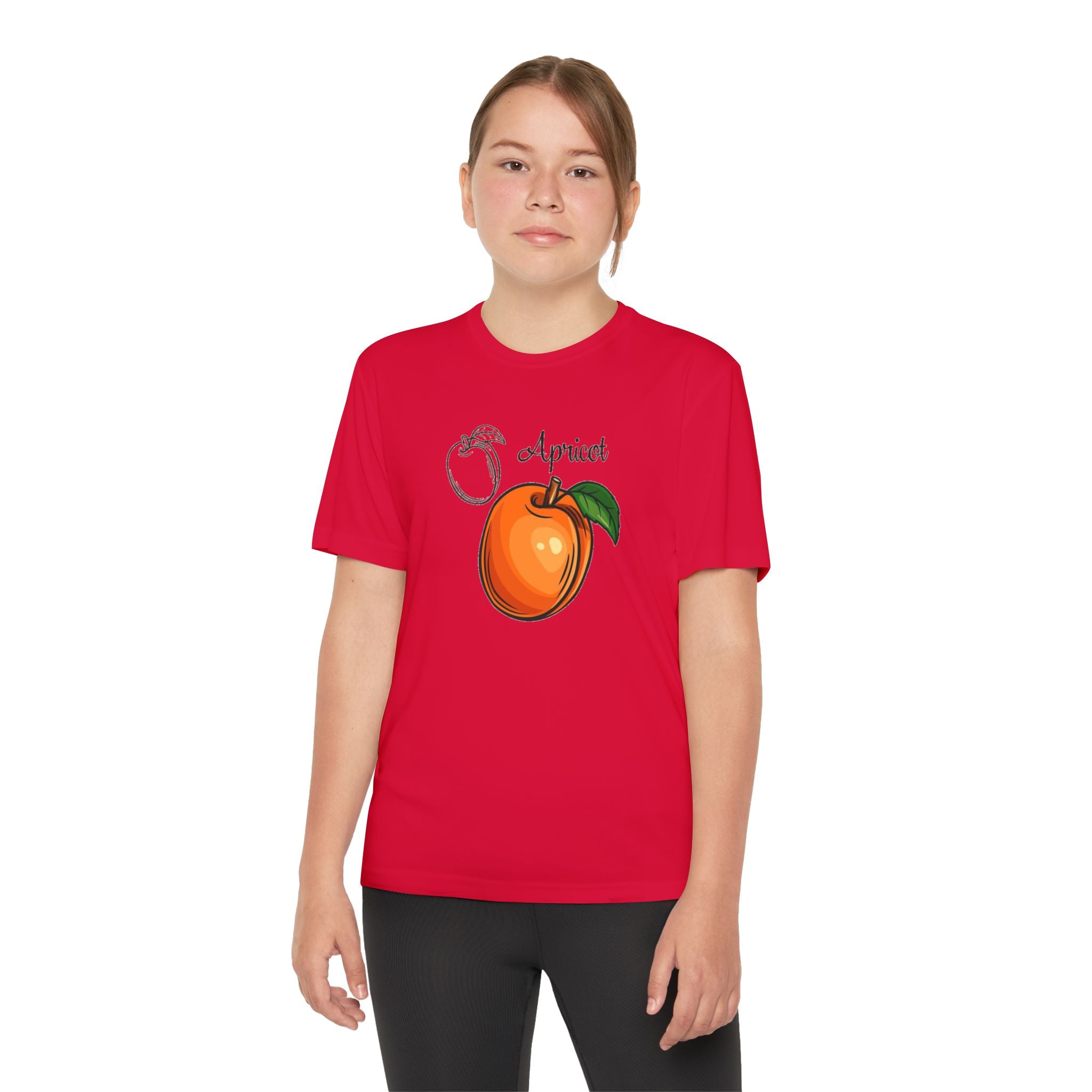 Apricot Youth T-Shirt Sports Graphic Tee, Cool Athletic Shirt for Kids, Perfect for Sports Events, Team Spirit