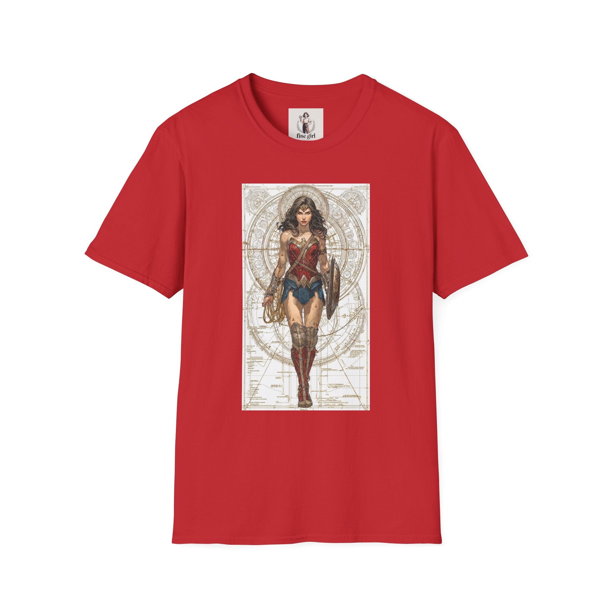 Wonder Woman Superhero Marvel Unisex Softstyle T-Shirt, Comic Book Tee, Geeky Clothing, Cosplay Costume Top