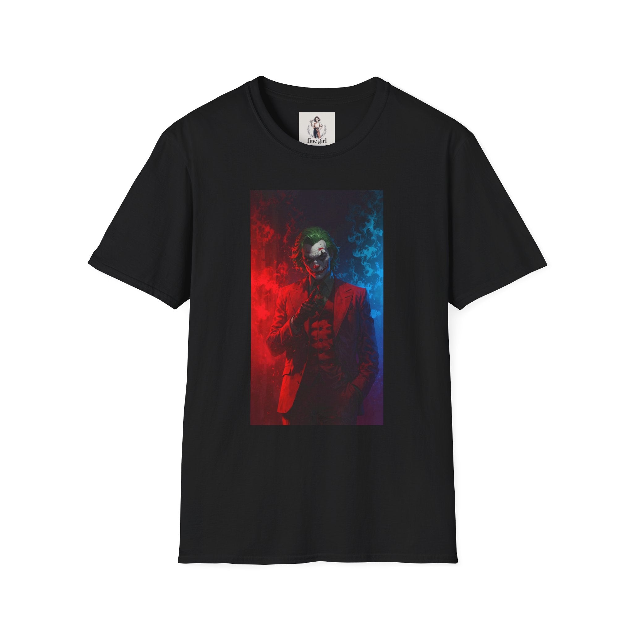 The Joker Superhero Marvel Unisex Softstyle T-Shirt, Comic Book Tee, Geeky Clothing, Cosplay Costume Top