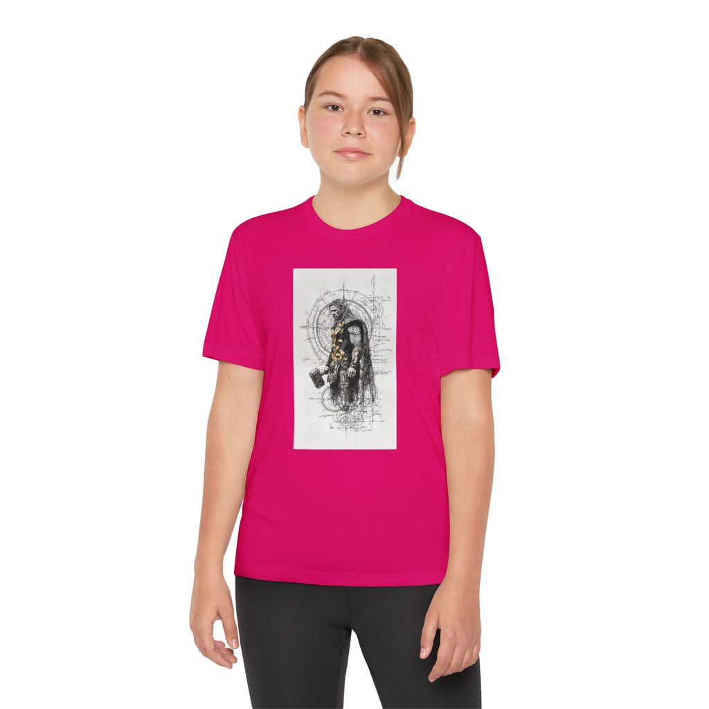 Superhero Youth T-Shirt Sports Graphic Tee, Cool Athletic Shirt for Kids