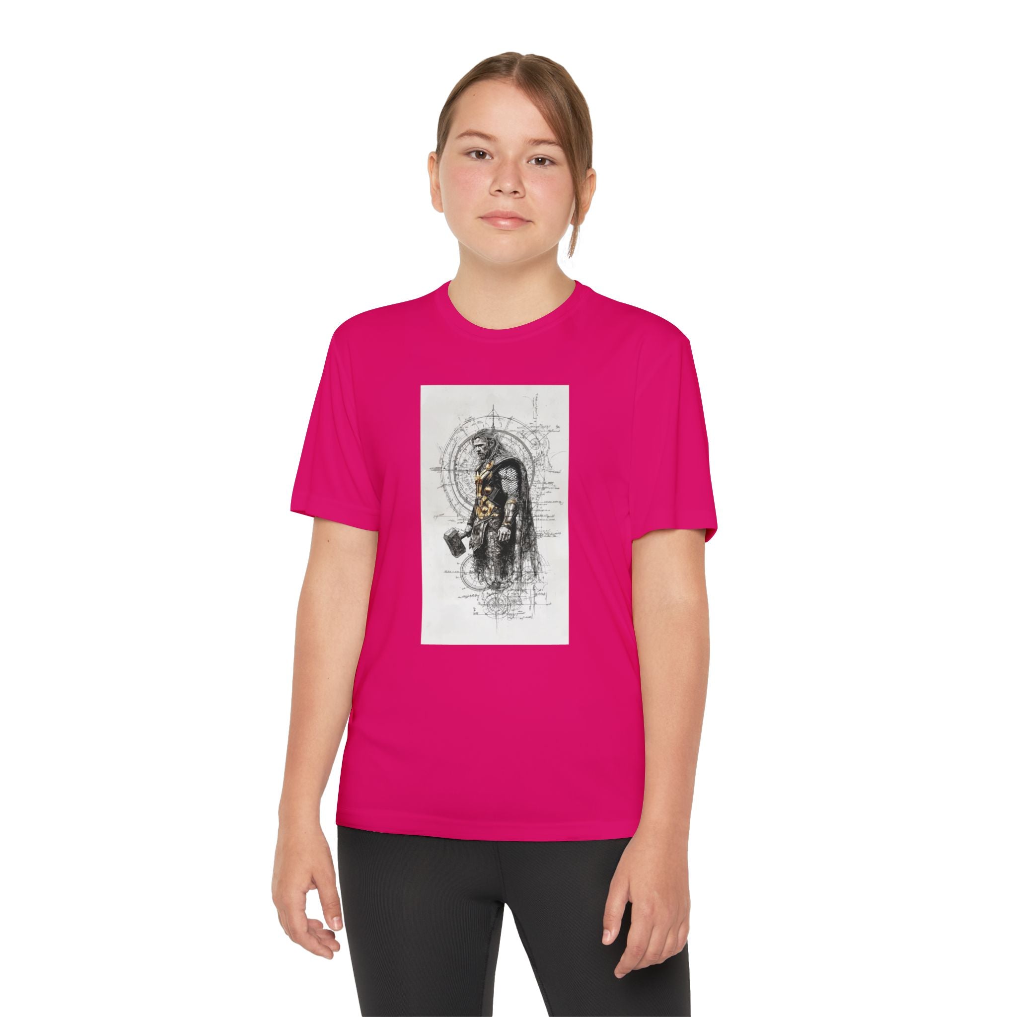 Superhero Youth T-Shirt Sports Graphic Tee, Cool Athletic Shirt for Kids