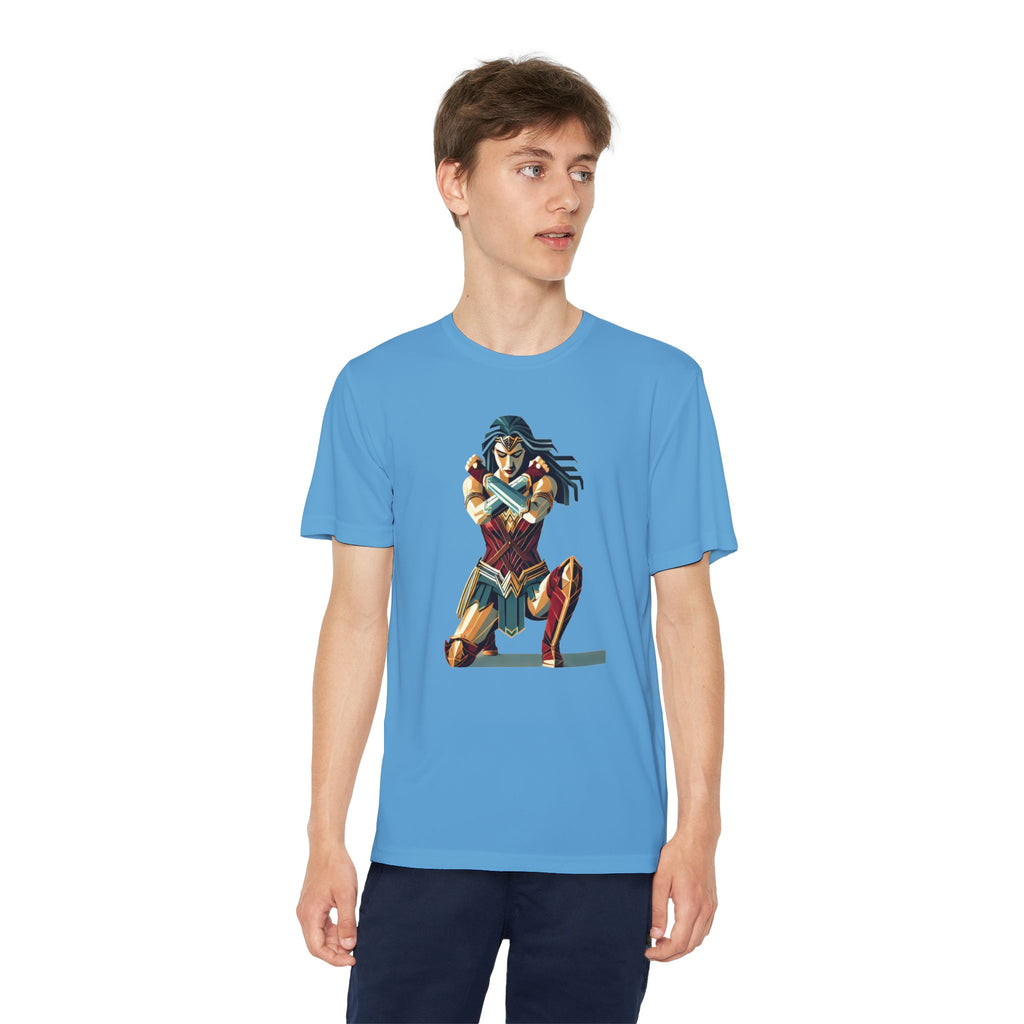 Wonder Woman Youth T-Shirt Sports Graphic Tee, Cool Athletic Shirt for Kids, Perfect for Sports Events, Team Spirit