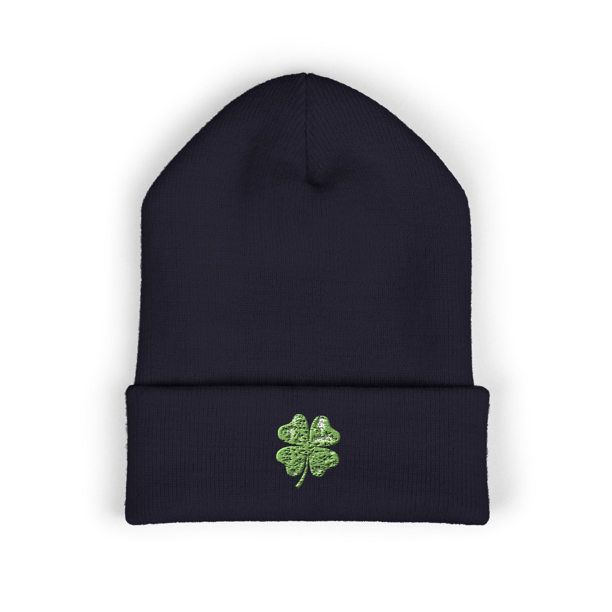 St. Patrick's Day 4-Leaf Clover Embroidered Beanie