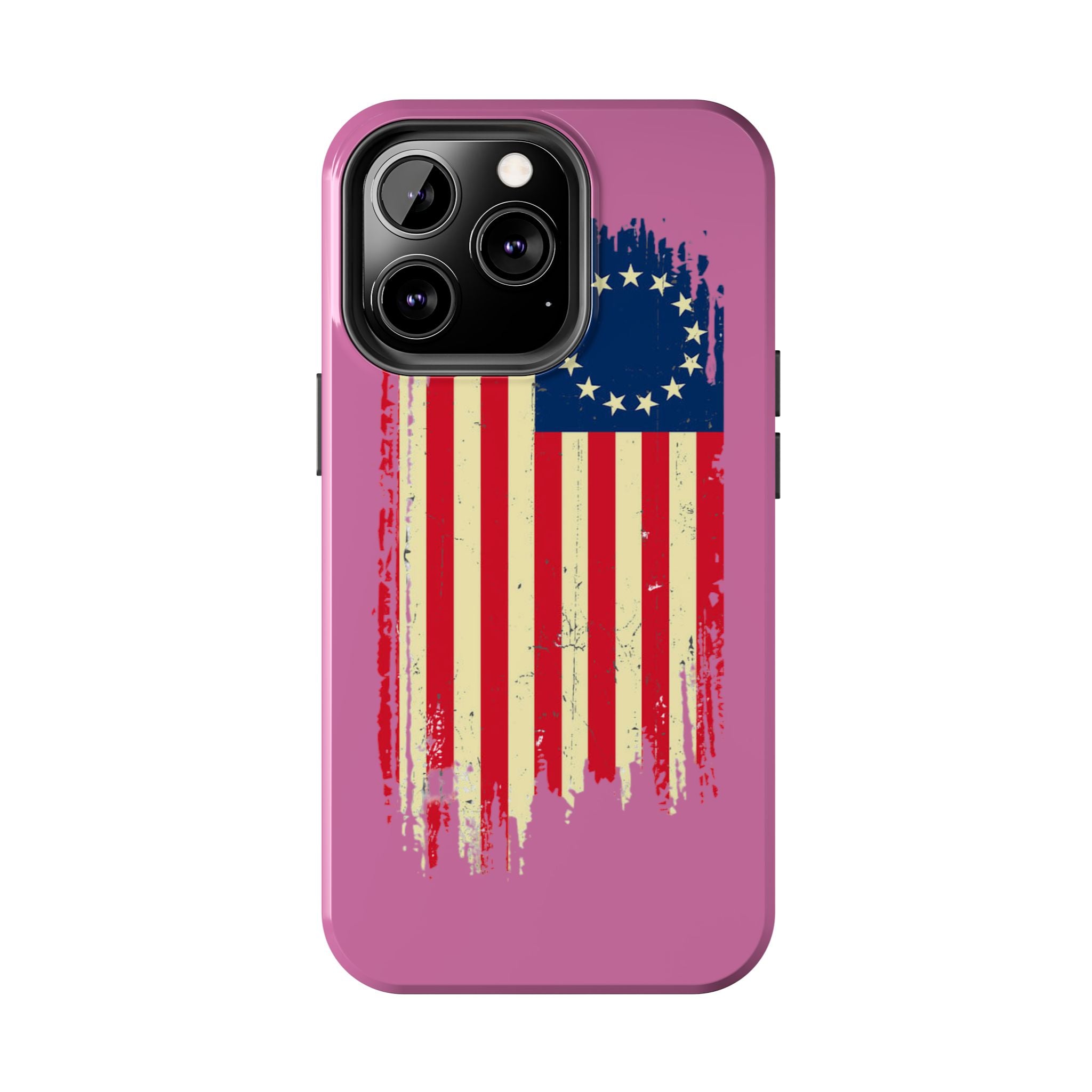 Patriotic Phone Cases with Vintage Flag Design, Tough Case for Independence Day, Memorial Day, 4th of July, Gift for Veterans, USA Pride