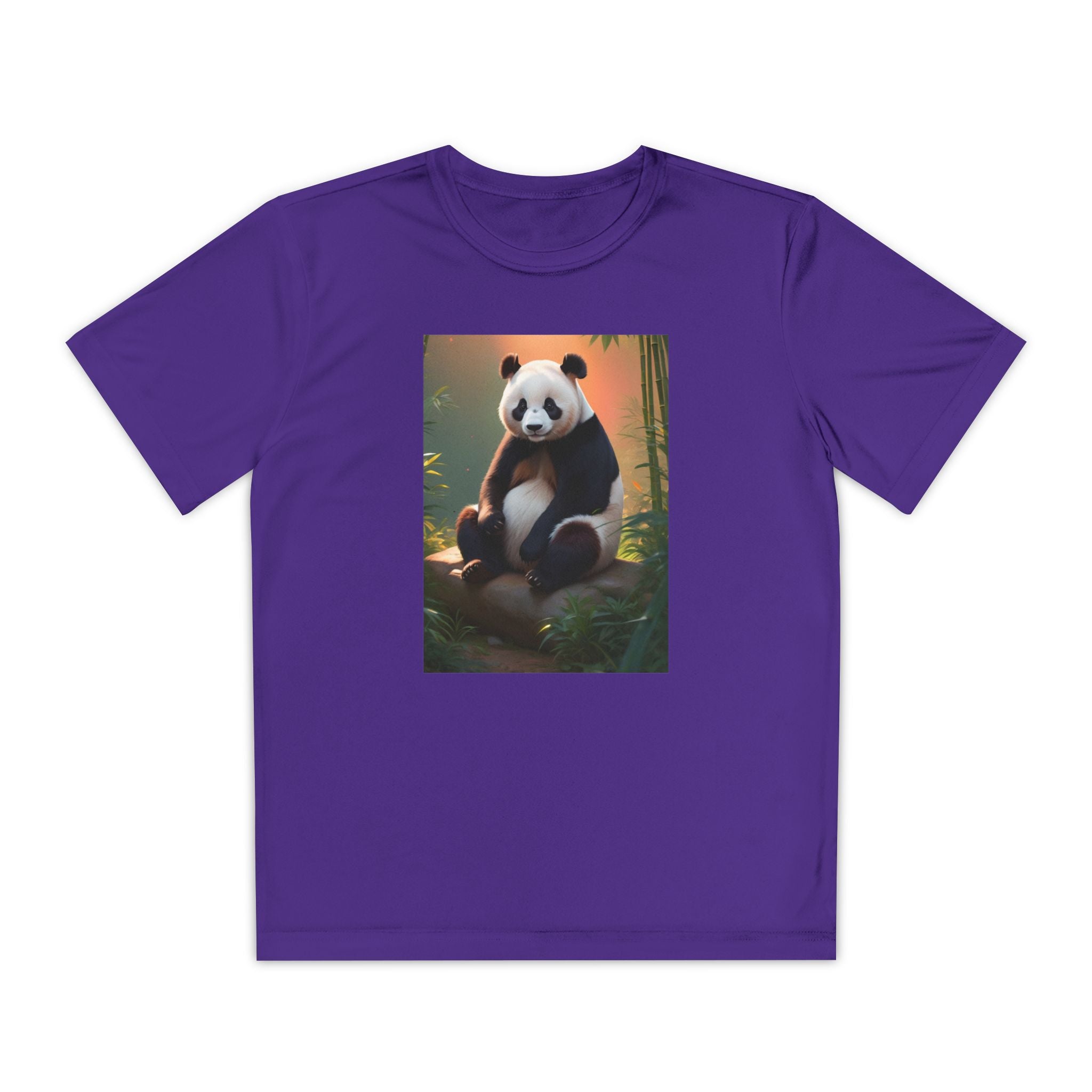 Panda Youth Tee Shirt, Kids Animal Graphic Top, Cute Black and White Tee, Children's Zoo Theme Shirt, Bamboo Bear Shirt, Kid's Nature Gift