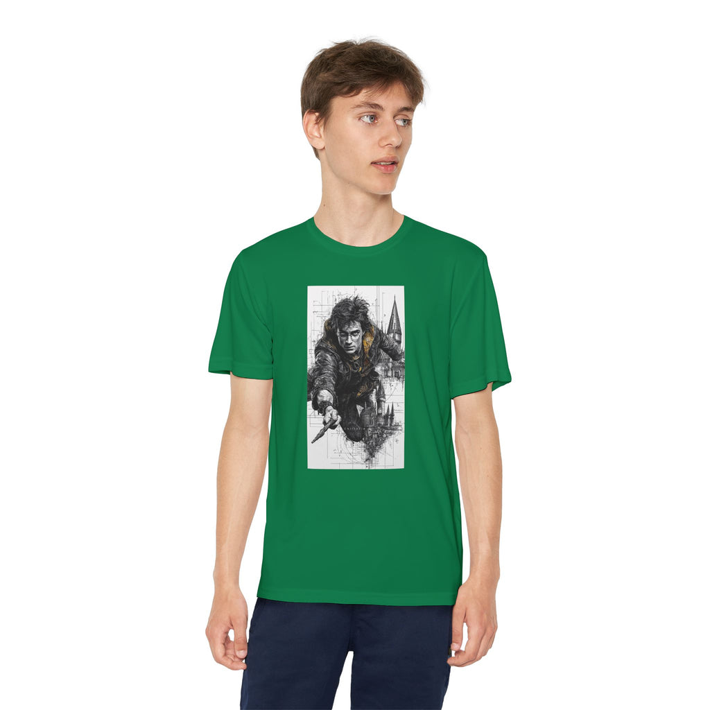 Youth Competitor Tee - Harry Potter, Wizard School Shirt, Magical Kids Top, Hogwarts Fan Gift, Sorcerer's Stone T-Shirt
