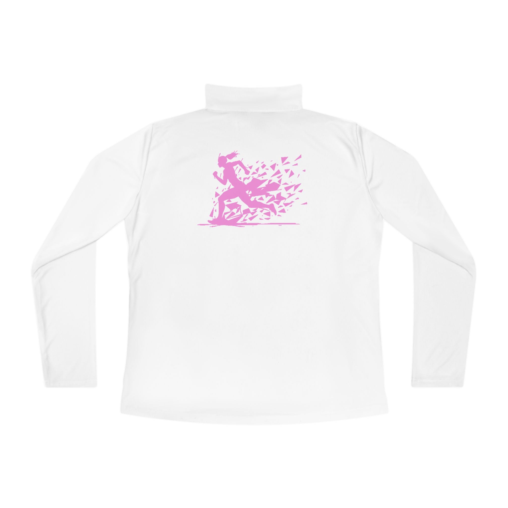 Ladies Quarter-Zip Pullover with Motivational Running Design, Athletic Apparel, Activewear, Sportswear, Fitness Gift, Running Top