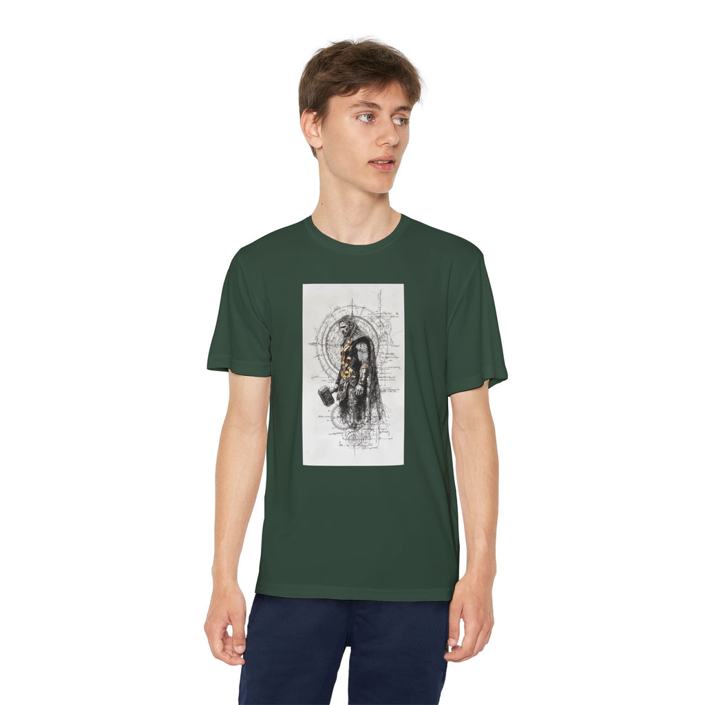 Superhero Youth T-Shirt Sports Graphic Tee, Cool Athletic Shirt for Kids