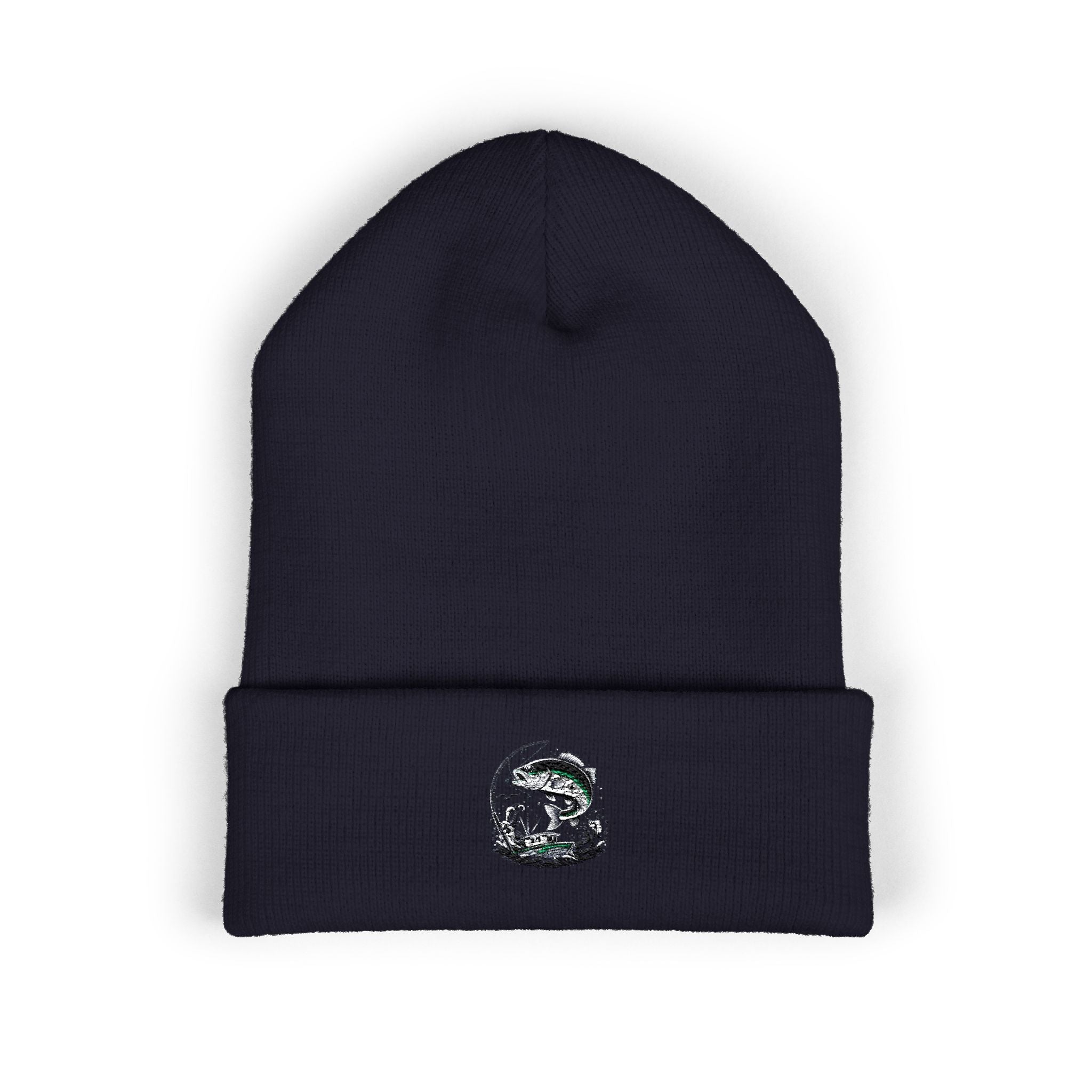 Beanie, Fishing Embroidered Winter Hat, Fisherman Beanie, Outdoor Sports Cap, Knit Beanie, Angler Gift, Fishing Trip Apparel