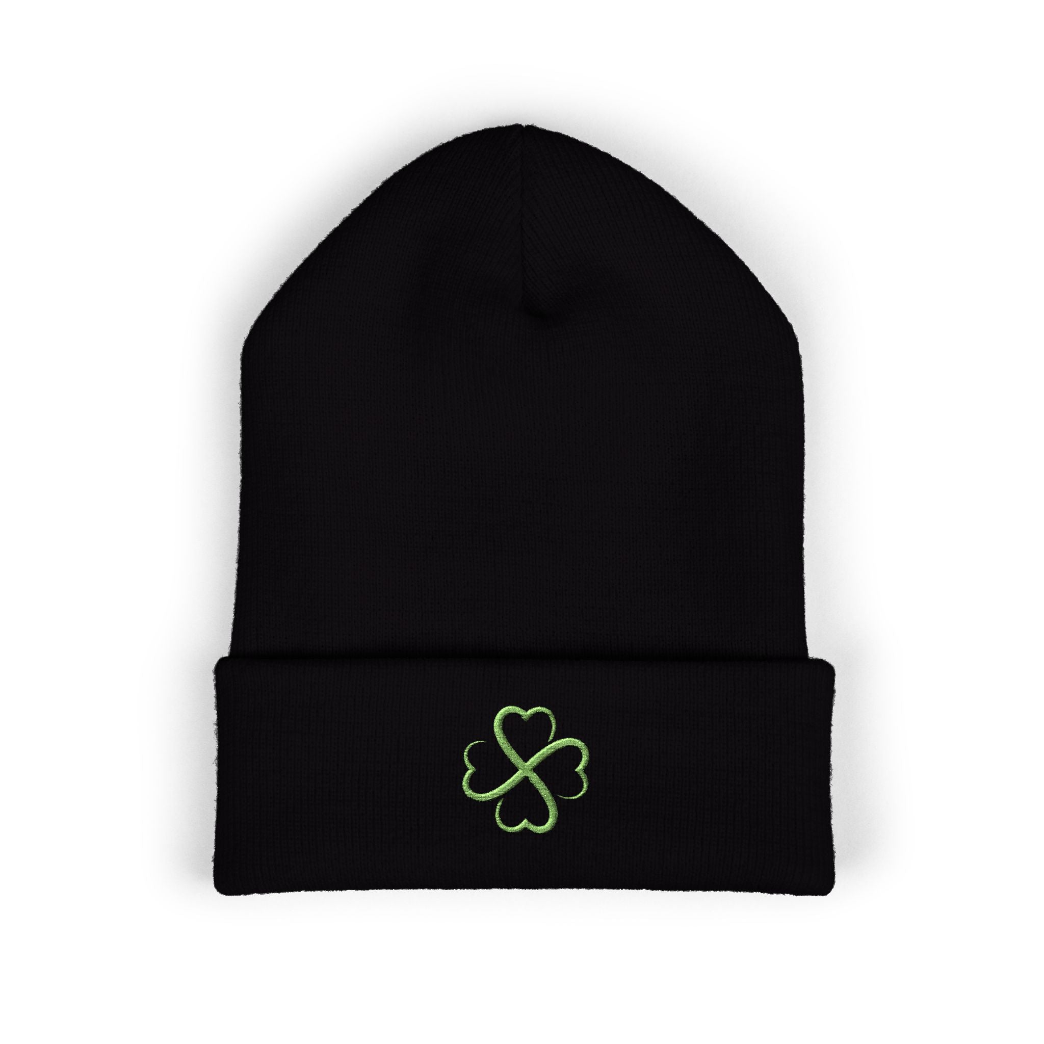 St. Patrick's Day 4-Leaf Clover Embroidered Beanie
