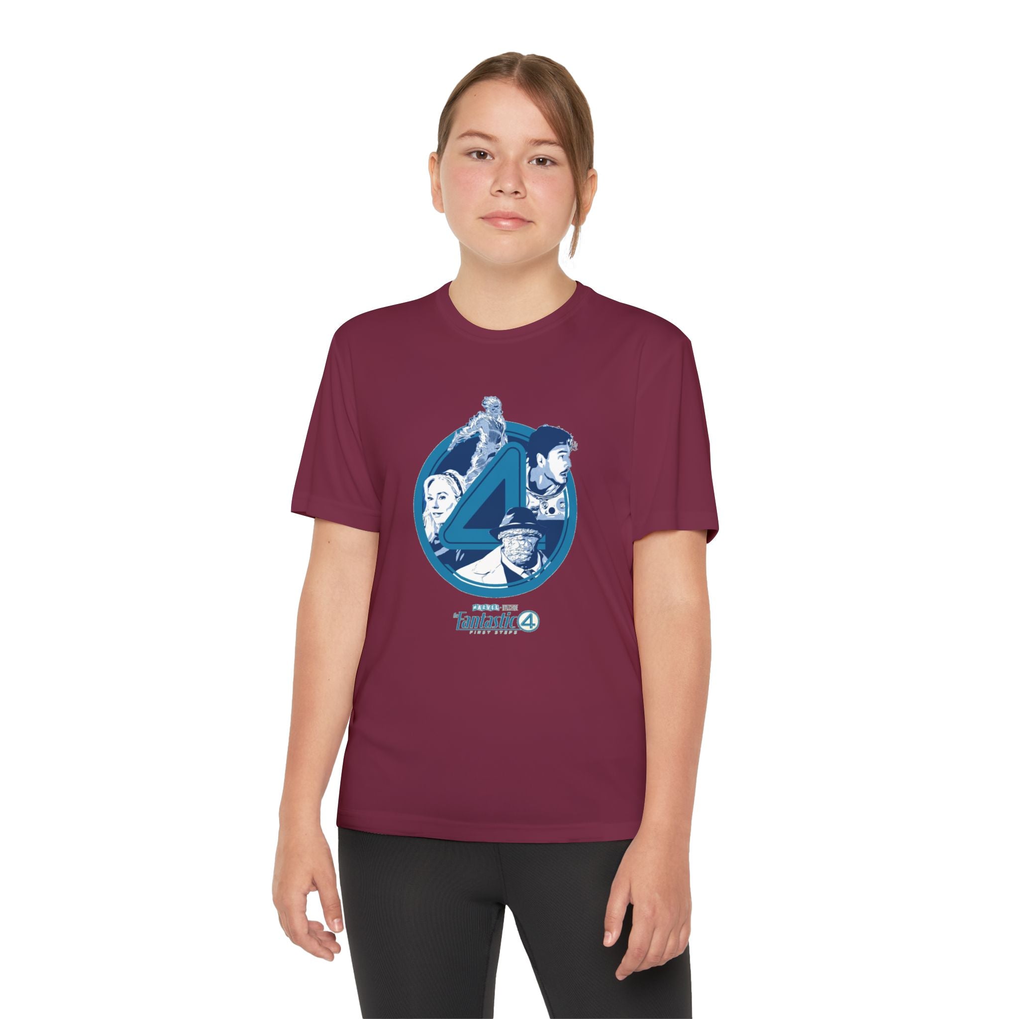 Fantastic 4 Youth T-Shirt Sports Graphic Tee, Cool Athletic Shirt for Kids, Perfect for Sports Events, Team Spirit