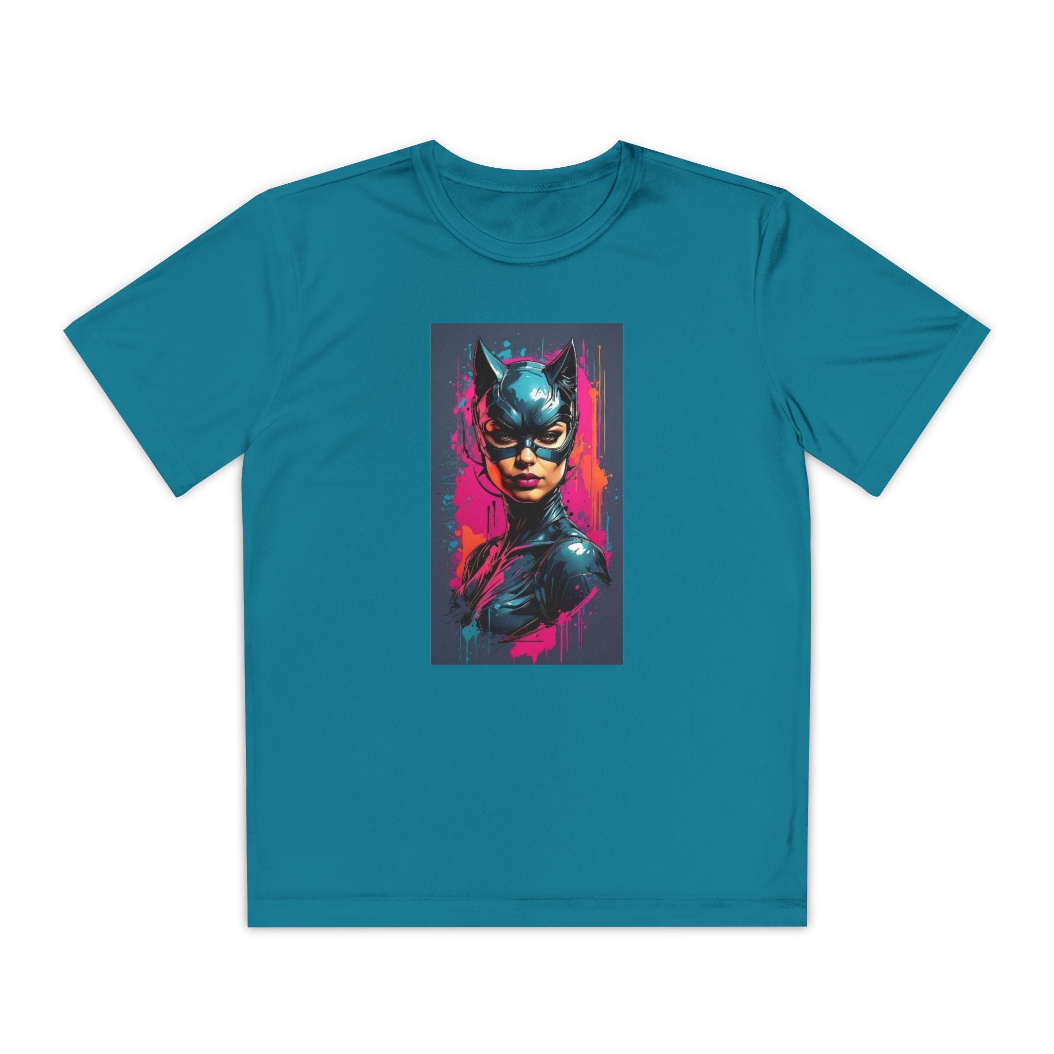 Superhero Youth T-Shirt Sports Graphic Tee, Cool Athletic Shirt for Kids