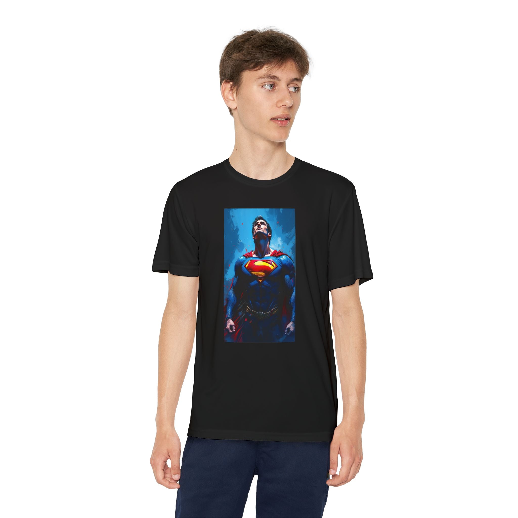 Superman Superhero Marvel T-Shirt, Youth Competitor Tee,  Kids Comic Book Hero Top, Children's Graphic Tee, Youth Super Power T-Shirt