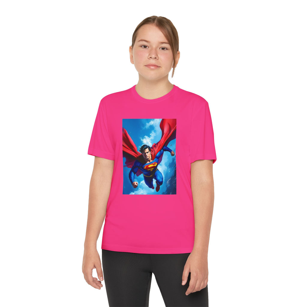 Superman Superhero Marvel T-Shirt, Youth Competitor Tee,  Kids Comic Book Hero Top, Children's Graphic Tee, Youth Super Power T-Shirt