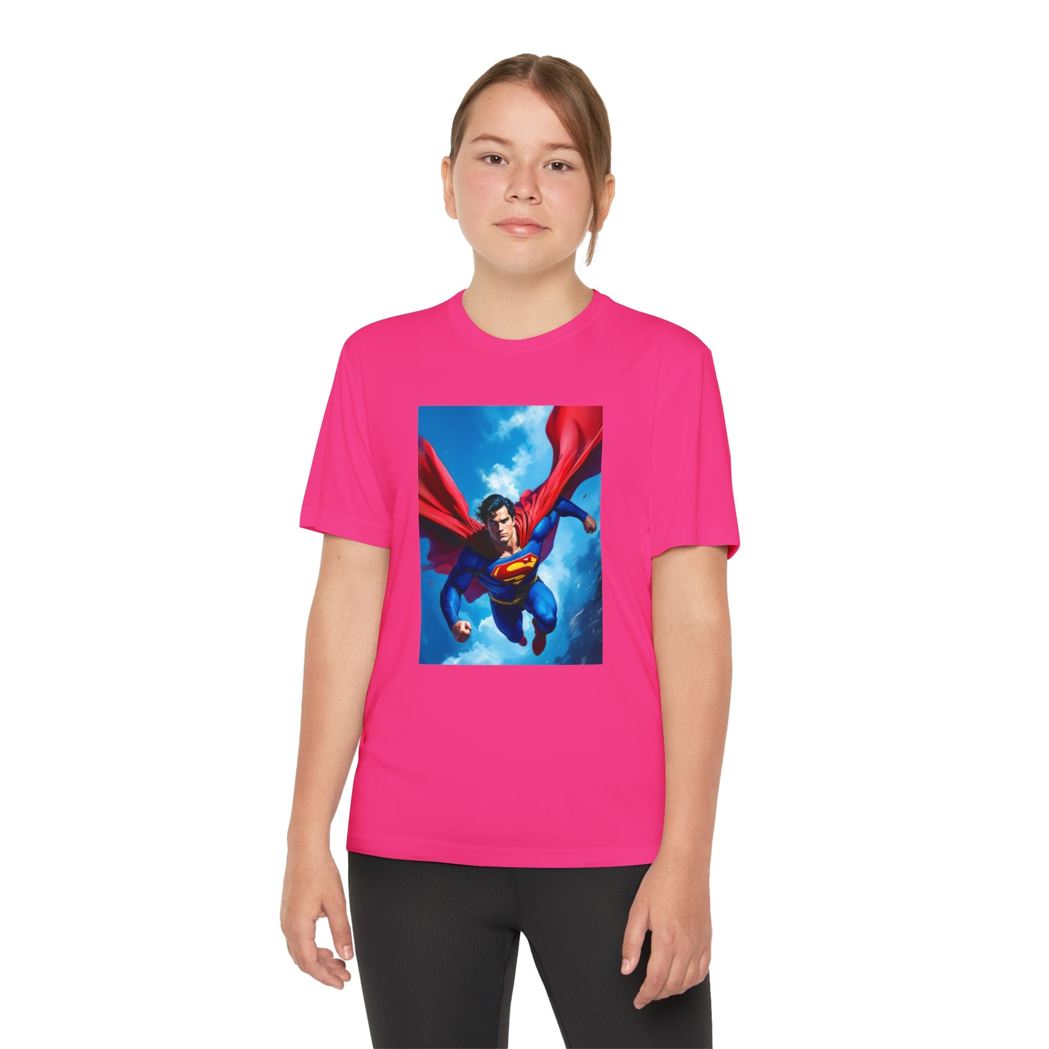 Superman Superhero Marvel T-Shirt, Youth Competitor Tee,  Kids Comic Book Hero Top, Children's Graphic Tee, Youth Super Power T-Shirt