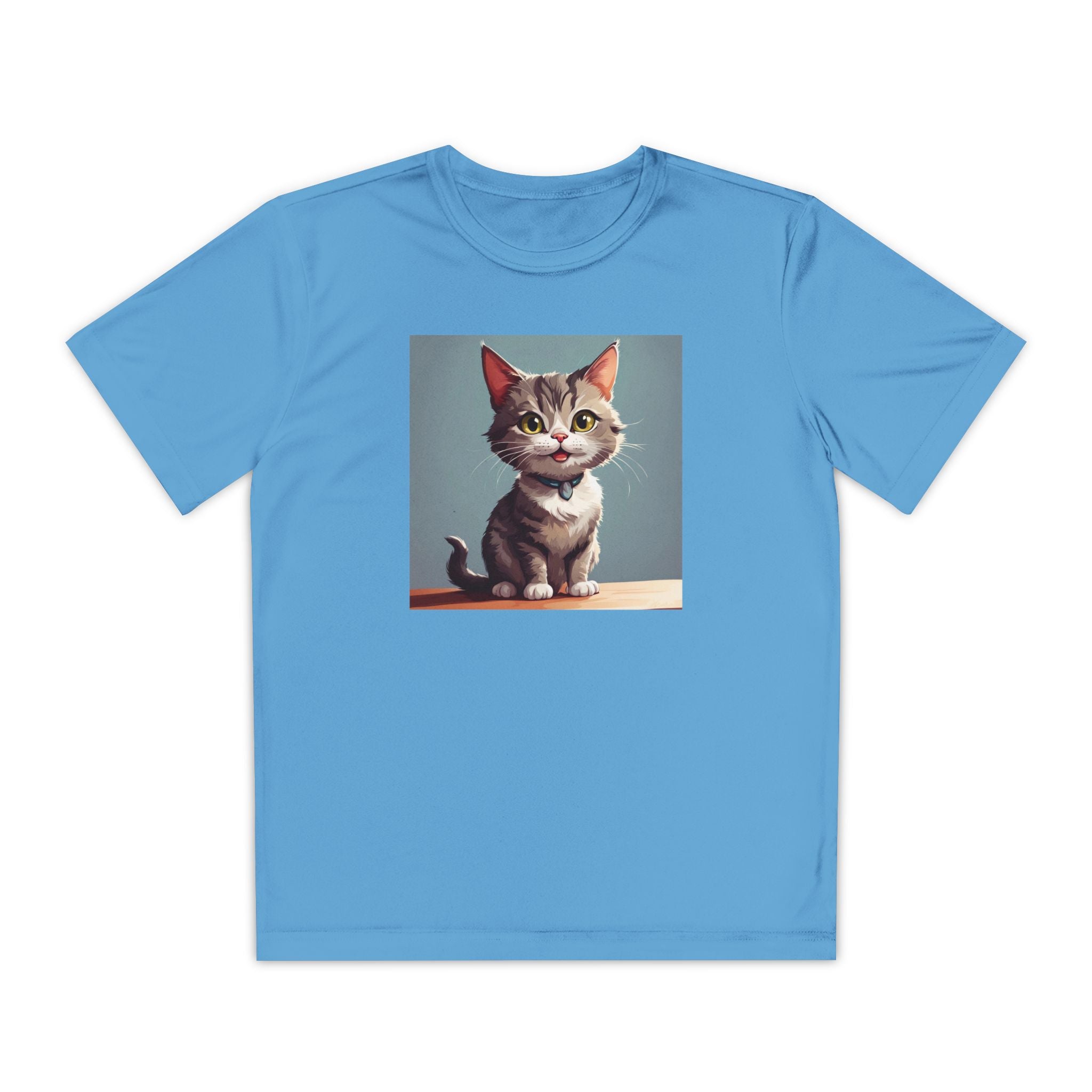 Youth Tee, Cute Kitten Graphic Shirt for Kids, Cat Lover Gift, Animal Theme Top, Children's Clothing, Feline Print Apparel