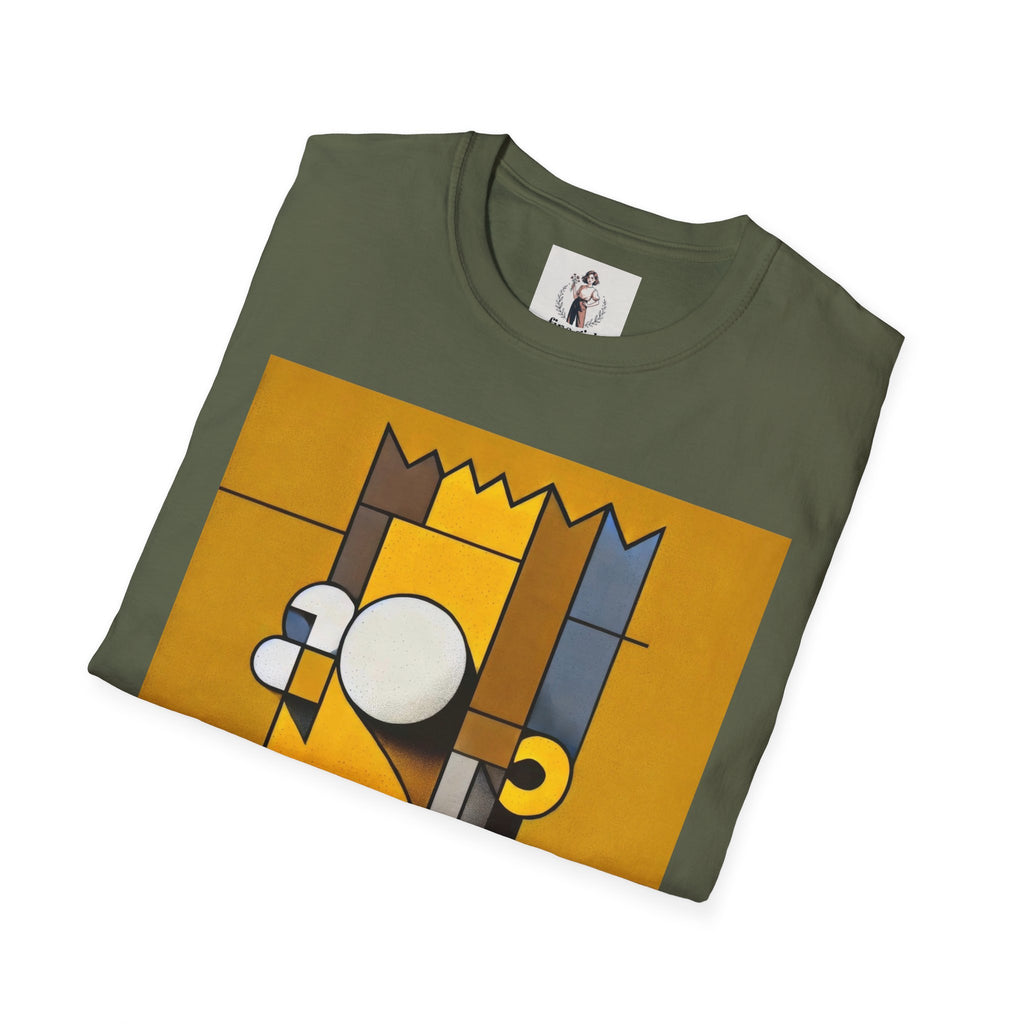 Bart Simpson TV Themed T-Shirt Unisex Softstyle T-Shirt