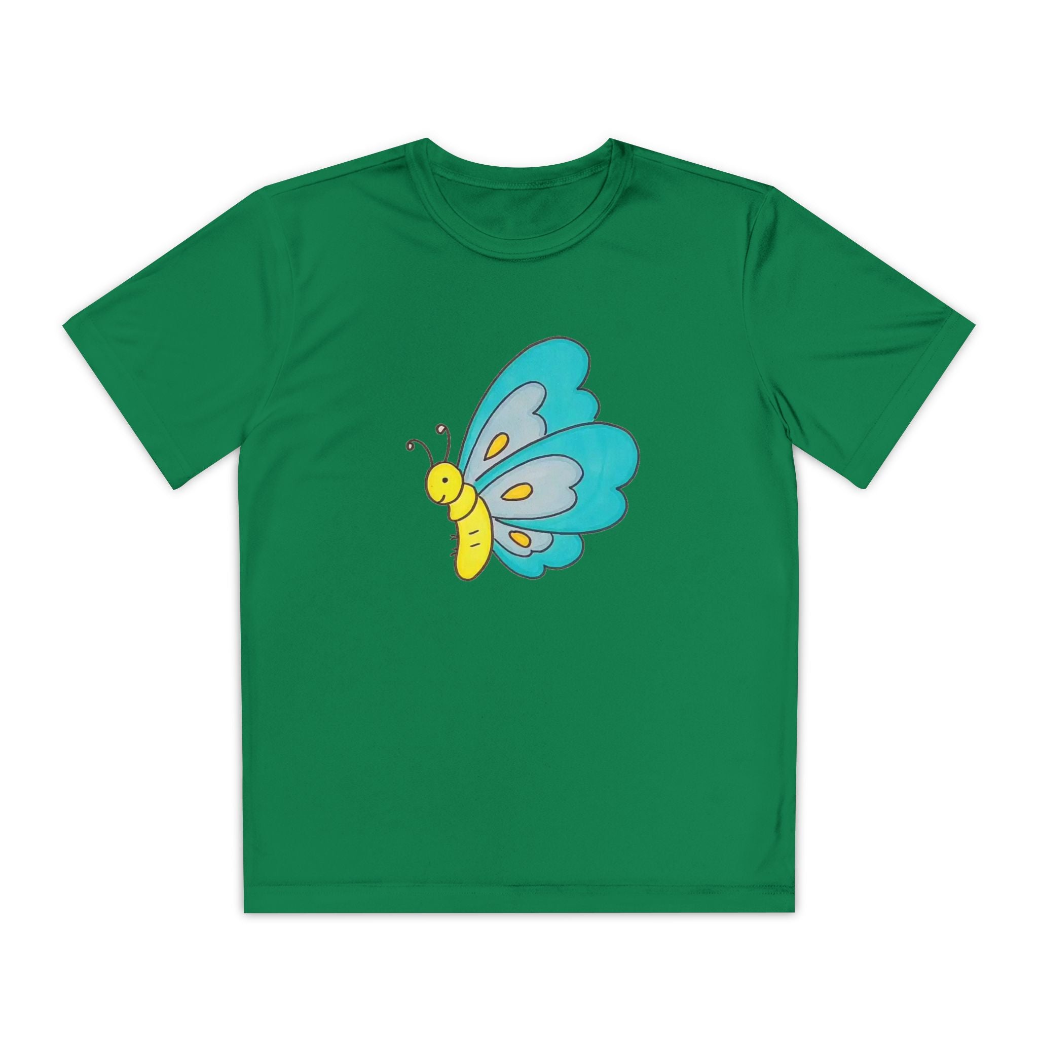 Butterffy Youth T-Shirt Sports Graphic Tee, Cool Athletic Shirt for Kids, Perfect for Sports Events, Team Spirit