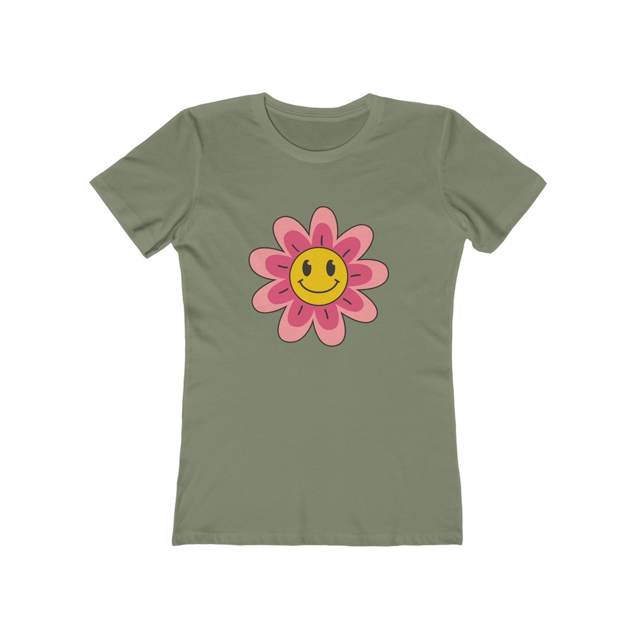 Flower Women's Tshirt, Floral Graphic Tee, Casual Top for Her, Spring Blossom Shirt, Botanical Print Blouse