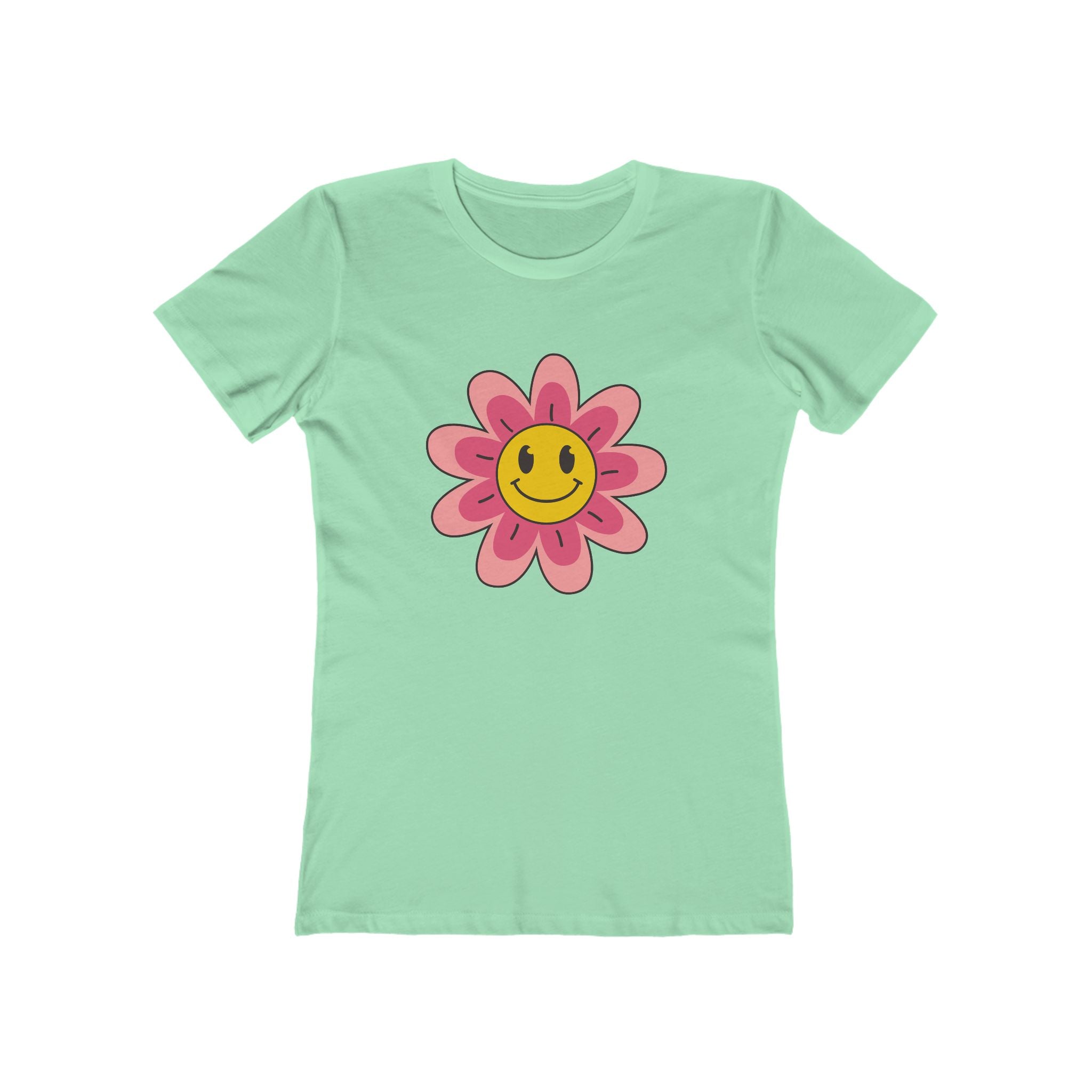 Flower Women's Tshirt, Floral Graphic Tee, Casual Top for Her, Spring Blossom Shirt, Botanical Print Blouse