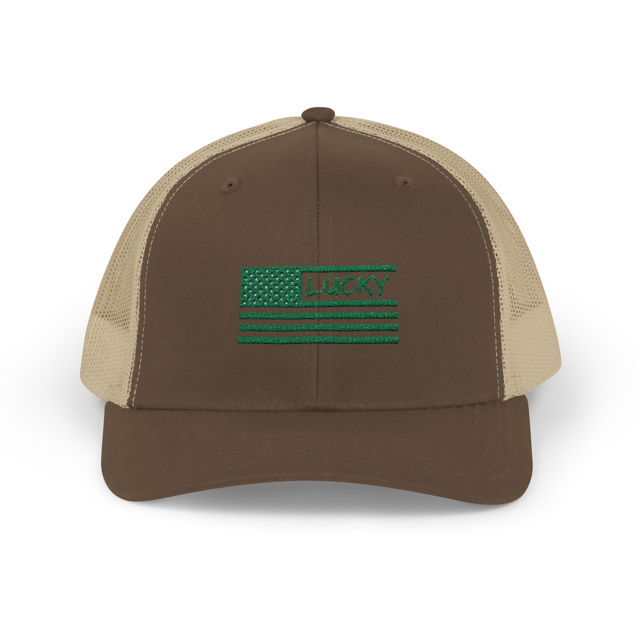 St. Patrick's Day Lucky 4-Leaf Clover Snapback Trucker Cap