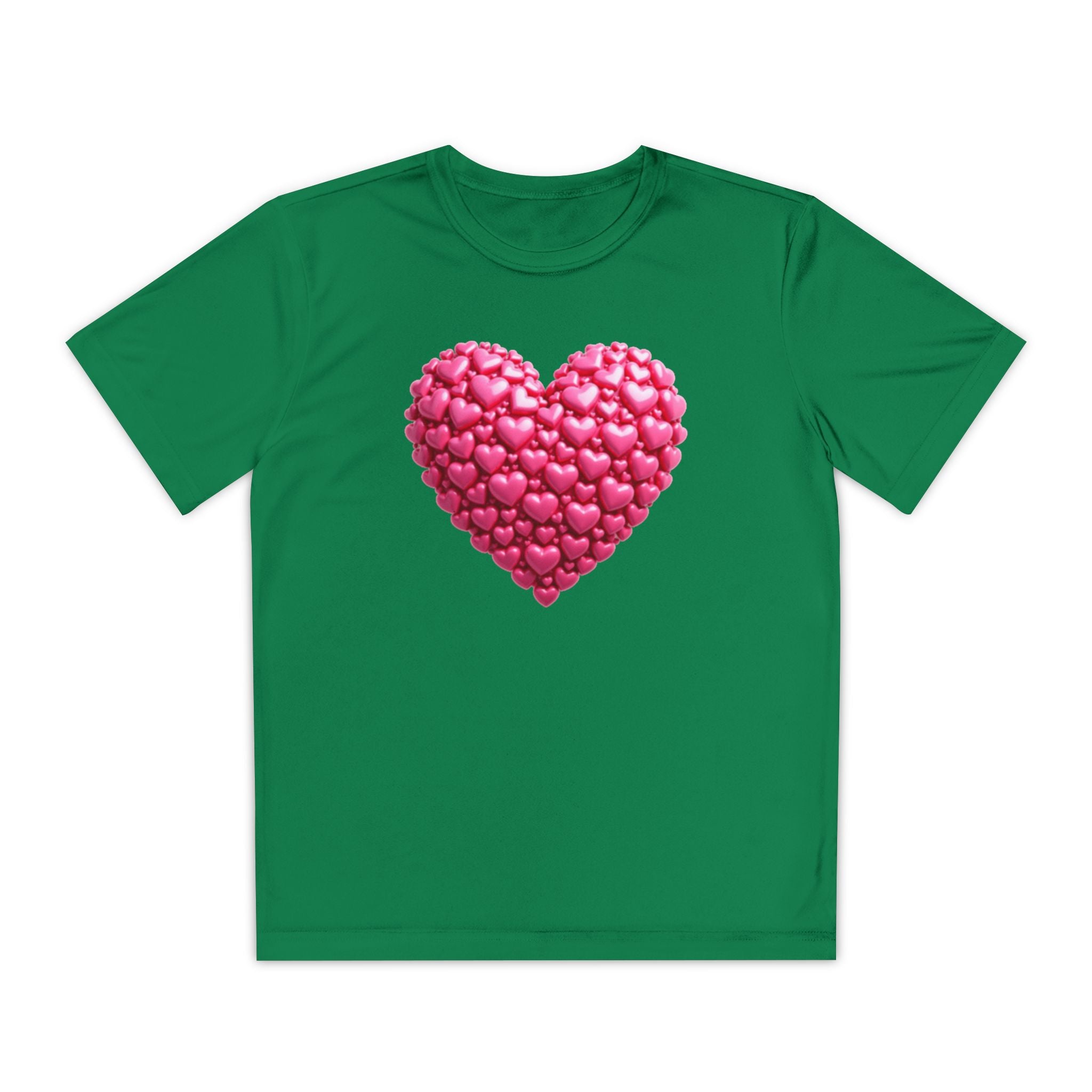 Heart Youth T-Shirt Sports Graphic Tee, Cool Athletic Shirt for Kids, Perfect for Sports Events, Team Spirit
