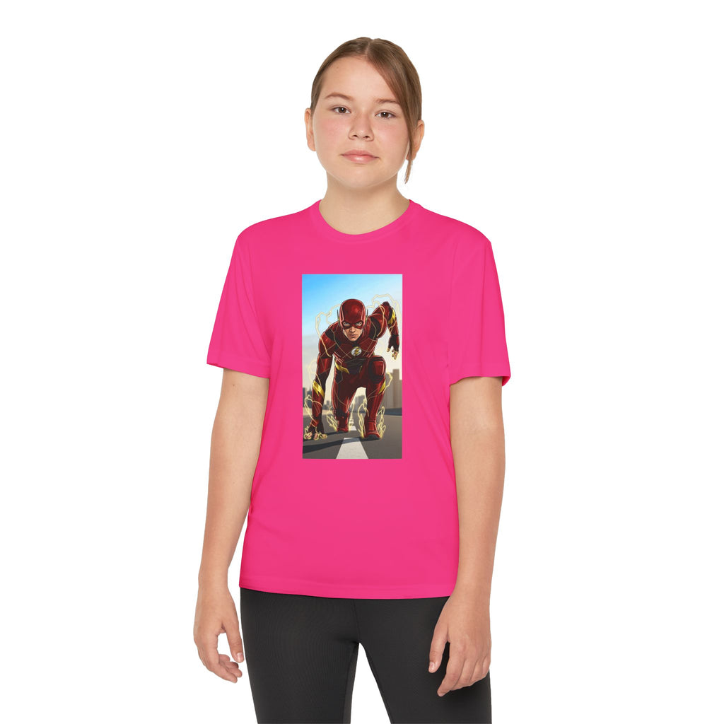 The Flash Superhero Marvel Youth T-Shirt, Kid's Superhero Tee, Children's Graphic Shirt, Comic Book Character Top, Kids Costume Apparel