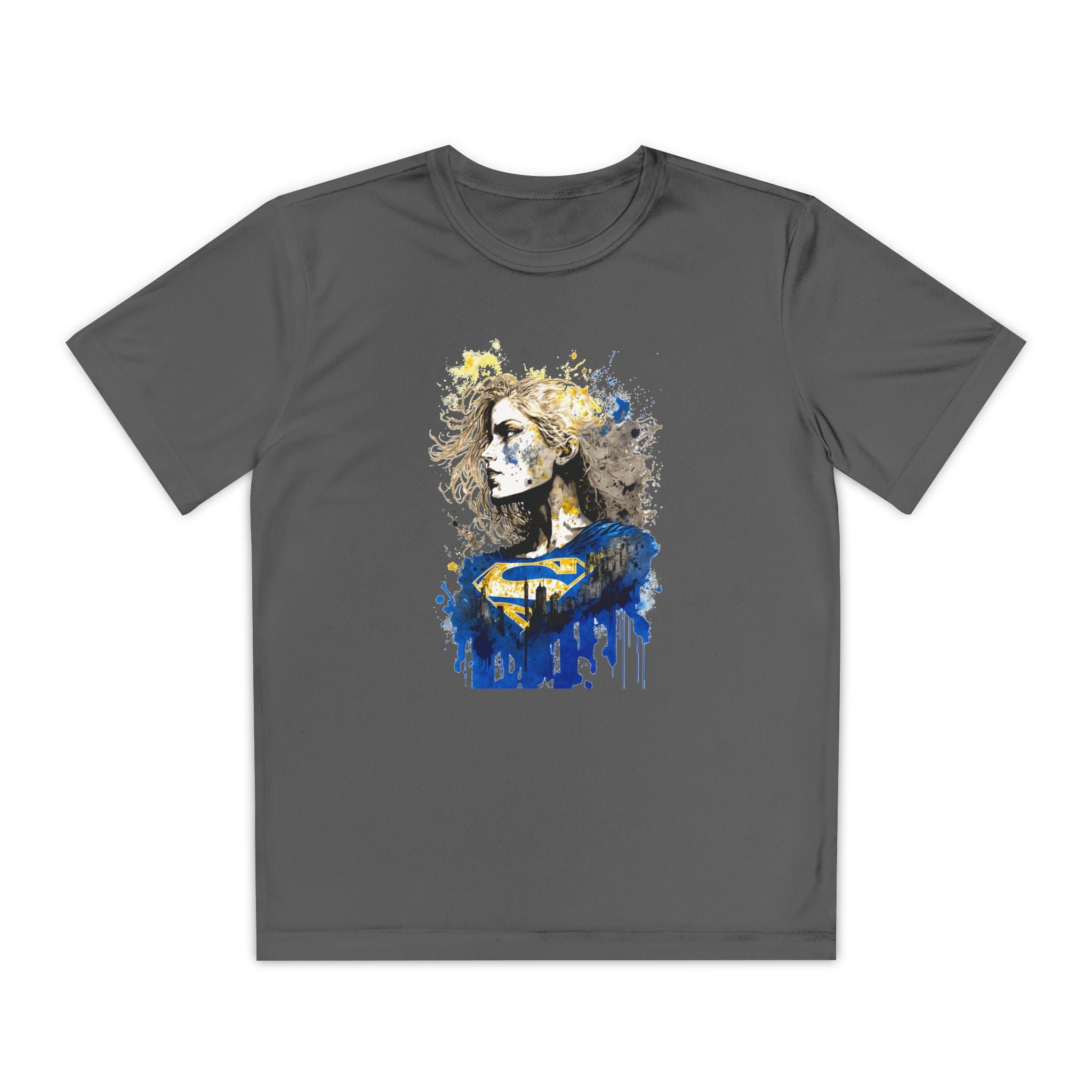 Superhero Youth T-Shirt Sports Graphic Tee, Cool Athletic Shirt for Kids