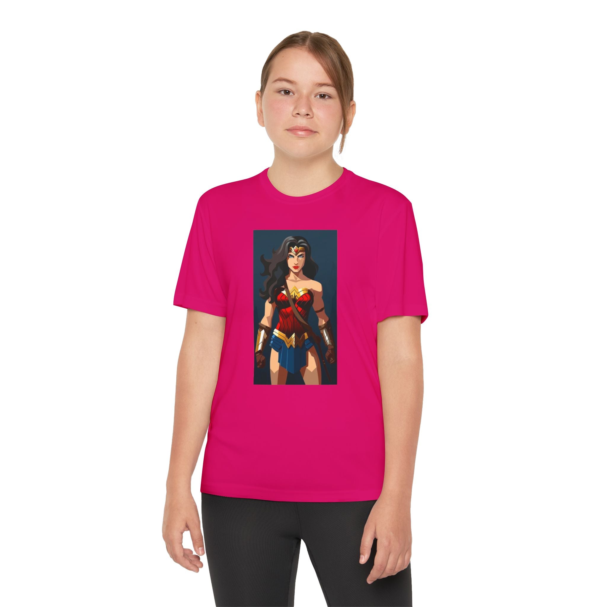 Superhero Youth T-Shirt Sports Graphic Tee, Cool Athletic Shirt for Kids