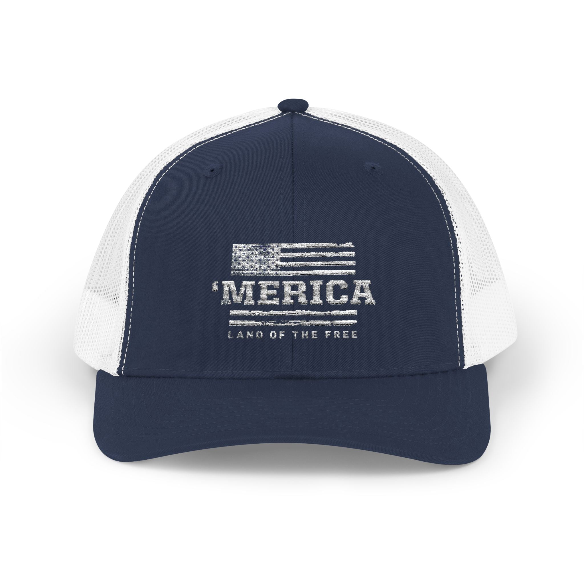 Merica Patriotic Snapback Trucker Cap with Thin Red Line Design, Ideal for First Responders, Supportive Gifts, Memorials, Everyday Wear
