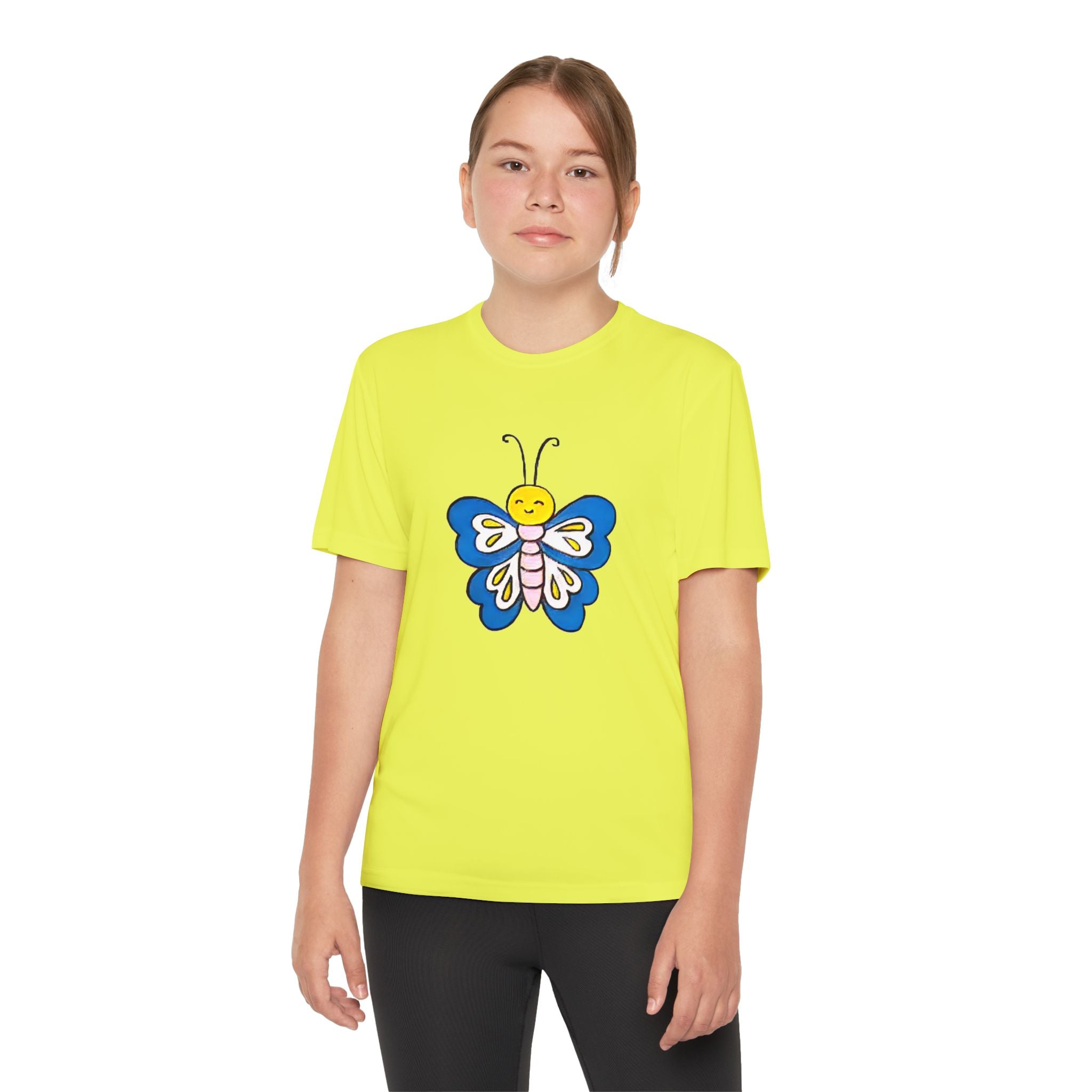 Butterffy Youth T-Shirt Sports Graphic Tee, Cool Athletic Shirt for Kids, Perfect for Sports Events, Team Spirit