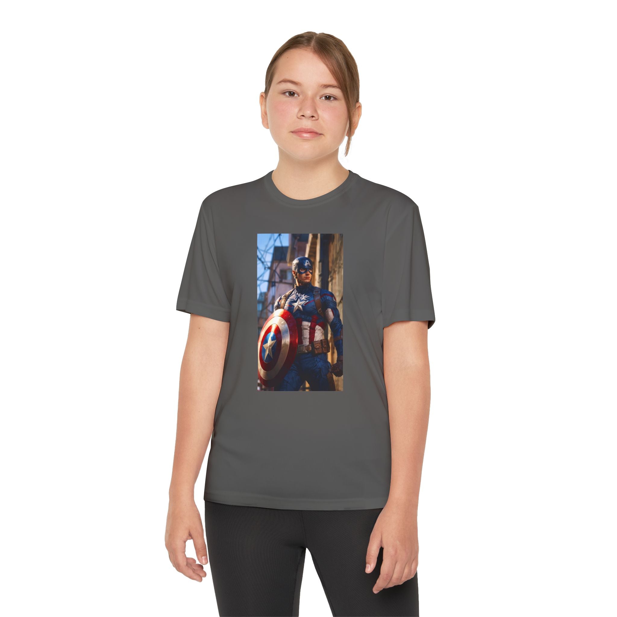 Captain America Superhero Marvel Patriotic, Kids Graphic T-Shirt, Boys Hero Top, Girls Comic Book Clothing, Birthday