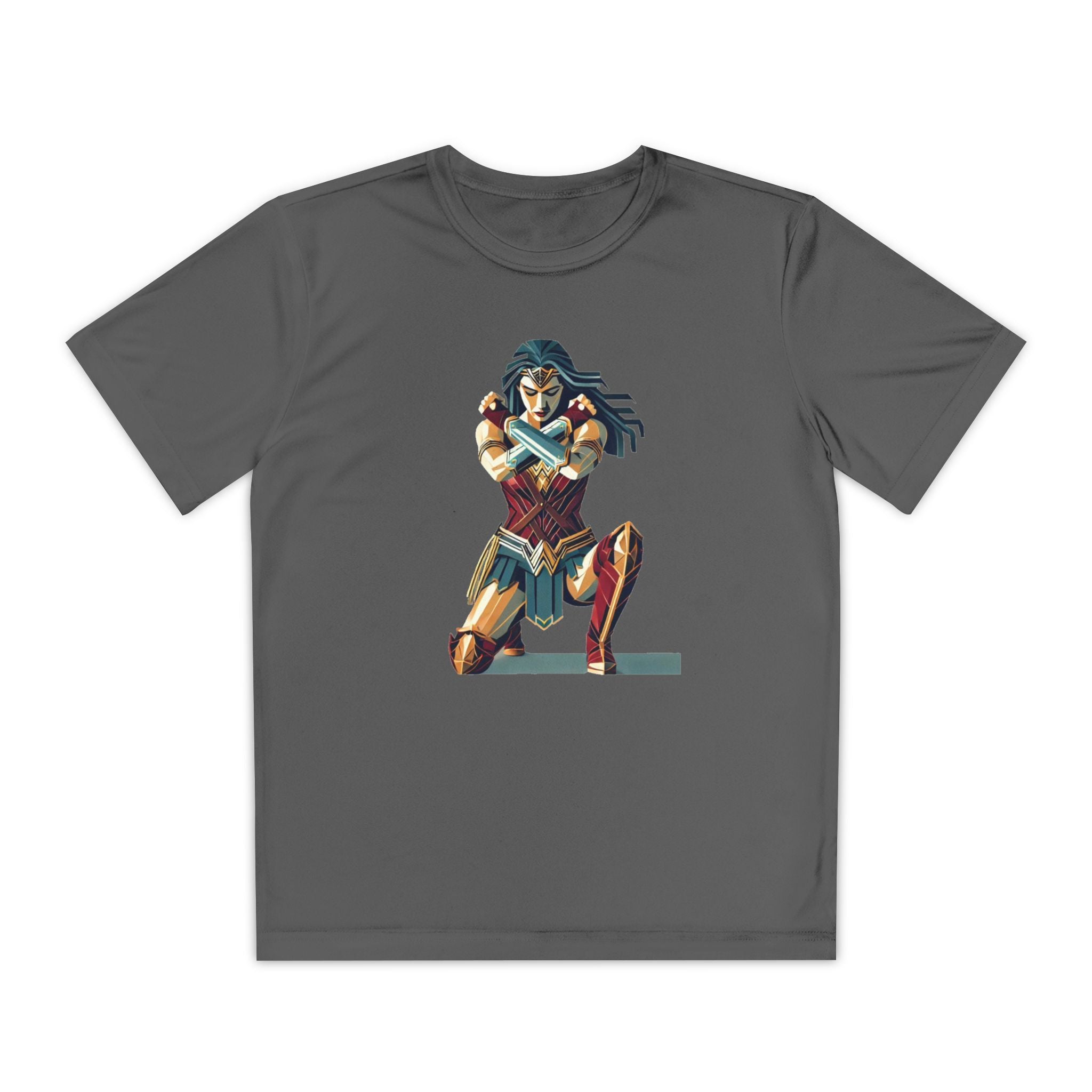 Wonder Woman Youth T-Shirt Sports Graphic Tee, Cool Athletic Shirt for Kids, Perfect for Sports Events, Team Spirit