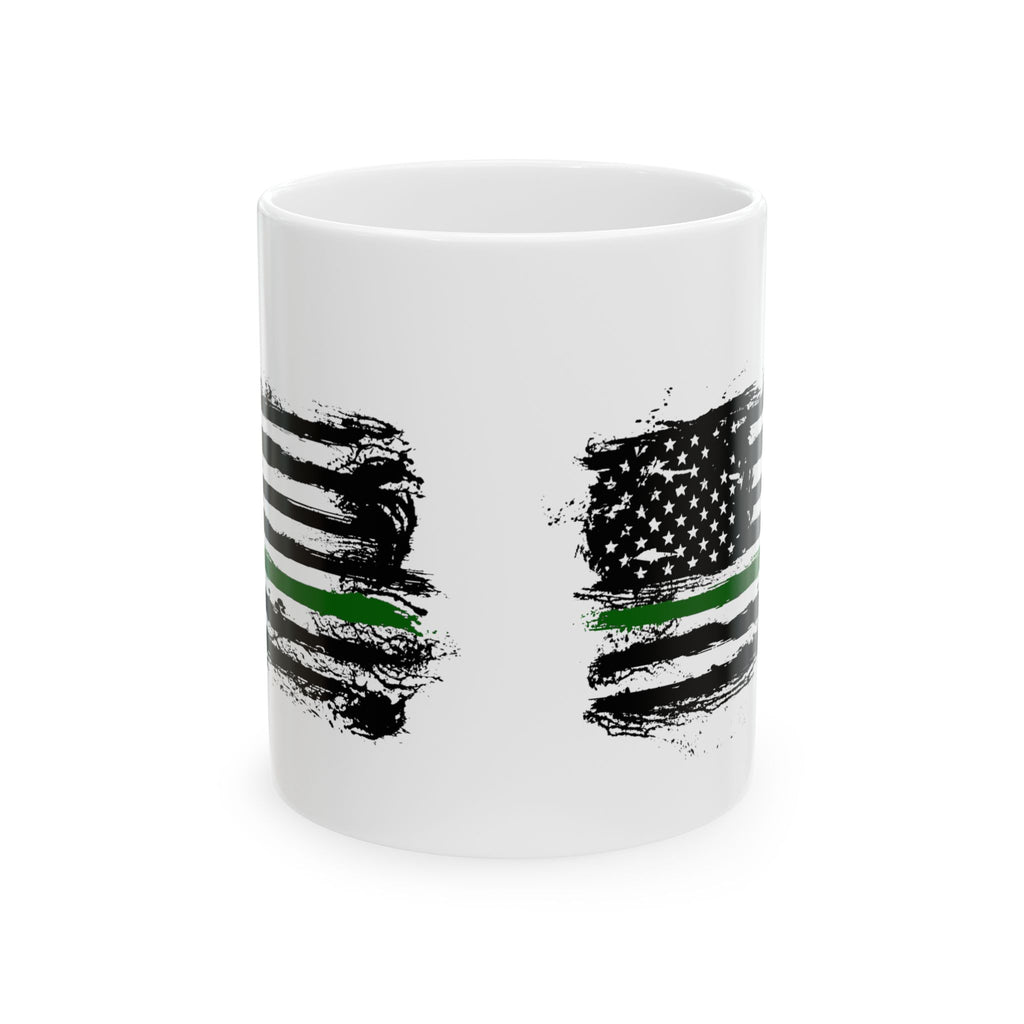 Thin Green Line Flag Patriotic Coffee & Tea Mug