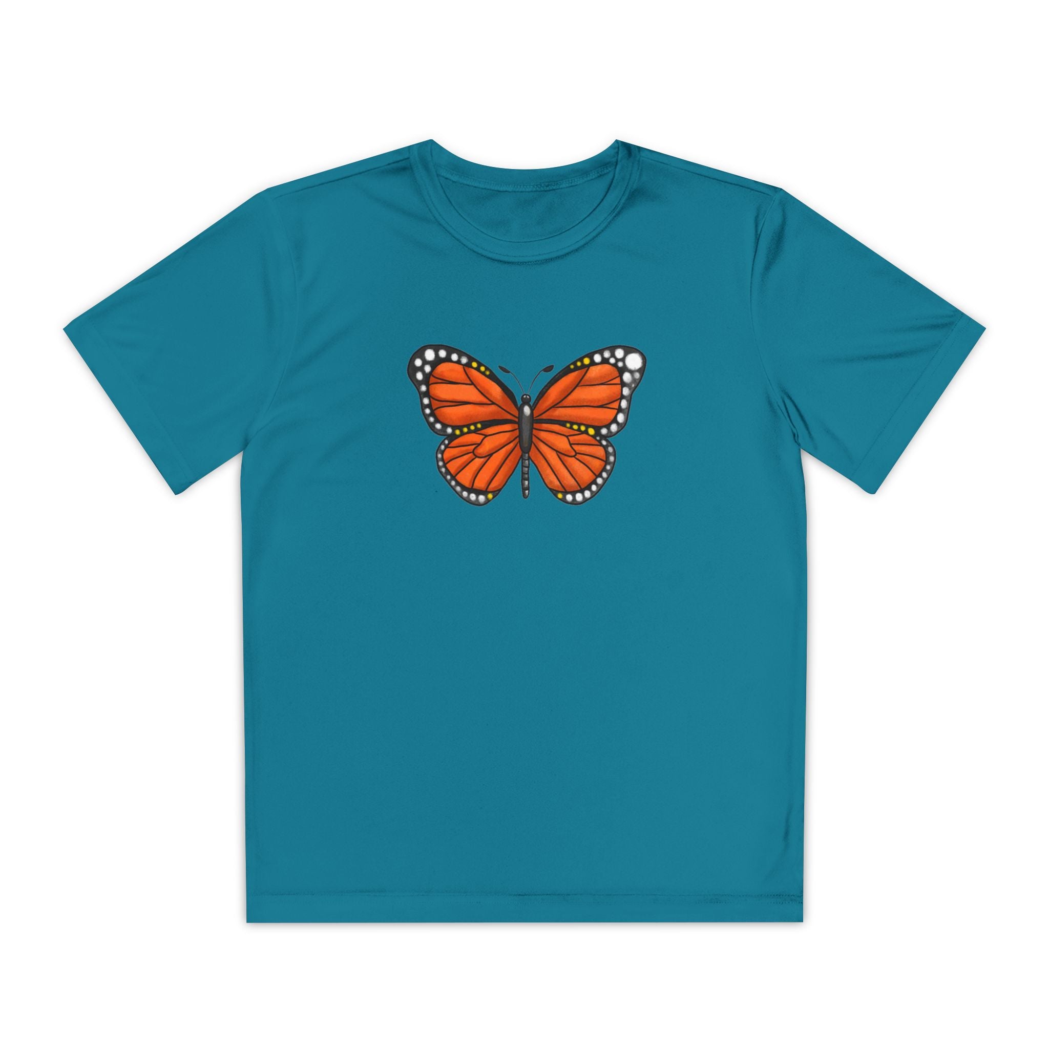 Butterffy Youth T-Shirt Sports Graphic Tee, Cool Athletic Shirt for Kids, Perfect for Sports Events, Team Spirit