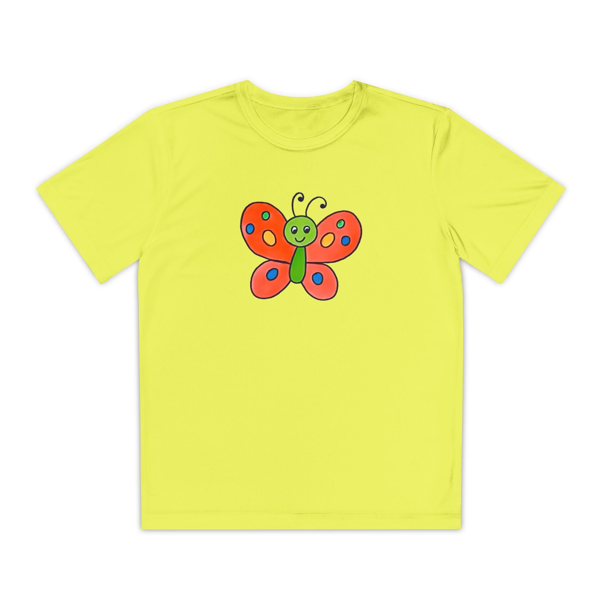 Butterffy Youth T-Shirt Sports Graphic Tee, Cool Athletic Shirt for Kids, Perfect for Sports Events, Team Spirit