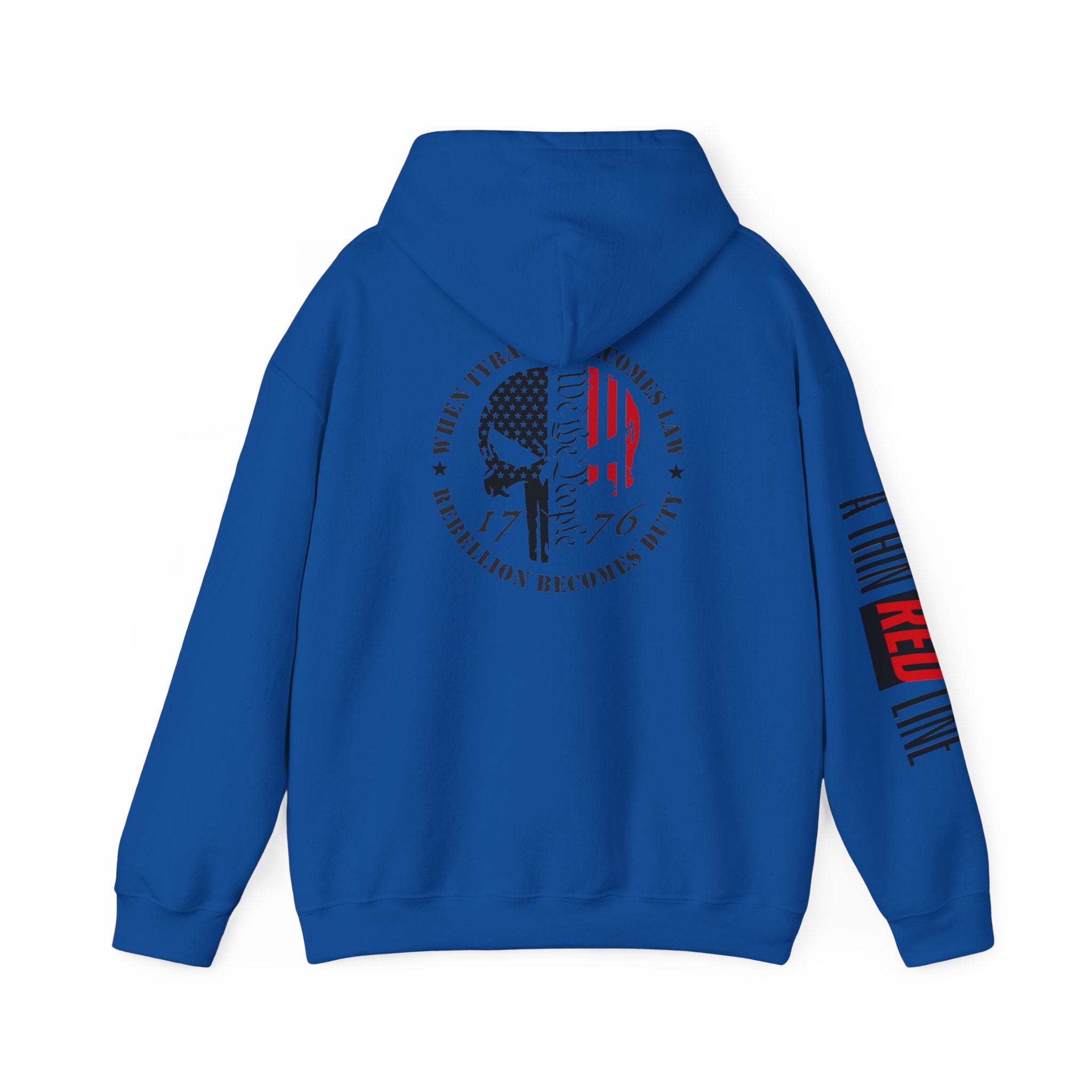 Thin Red Line Firefighter Patriotic Hoodie, Fireman Sweatshirt, First Responder Hoodie, Patriotic Firefighter Pullover, Firefighter Gift,
