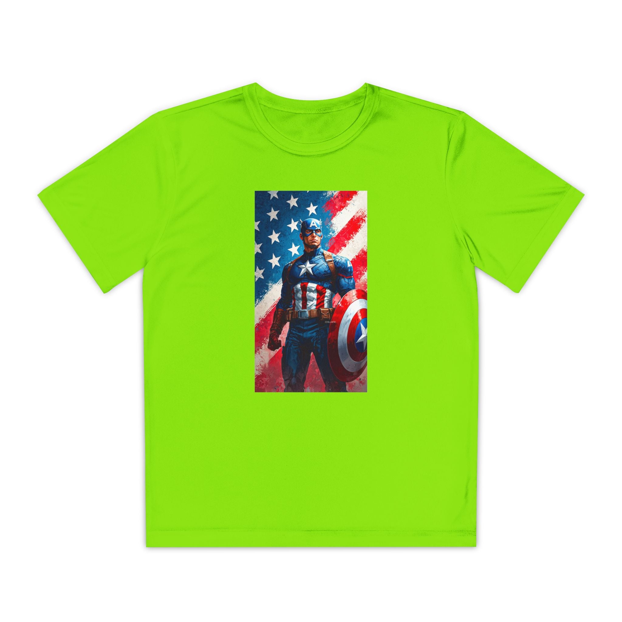 Captain America Superhero Marvel Patriotic, Kids Graphic T-Shirt, Boys Hero Top, Girls Comic Book Clothing, Birthday