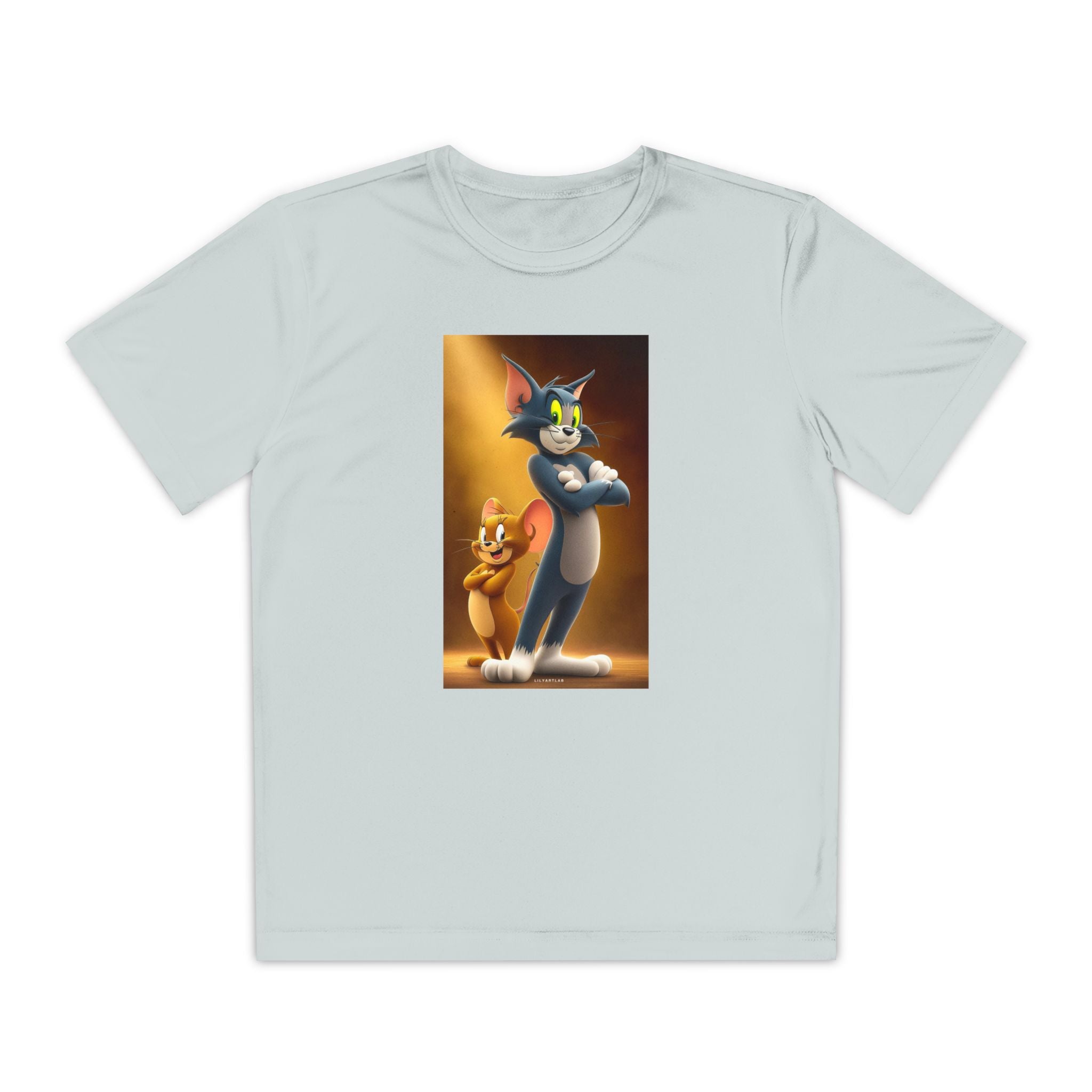 Youth Competitor Tee with Tom And Jerry design, Cartoon Graphic Kid's T-Shirt, Kids Tee, Children's Clothing, Funny Tee for Boys and Girls