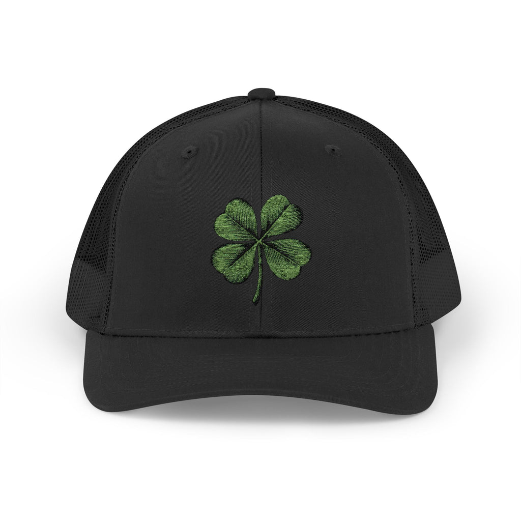 St. Patrick's Day Lucky 4-Leaf Clover Snapback Trucker Cap