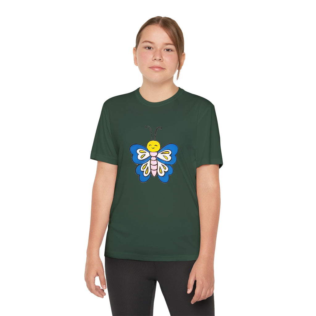Butterffy Youth T-Shirt Sports Graphic Tee, Cool Athletic Shirt for Kids, Perfect for Sports Events, Team Spirit